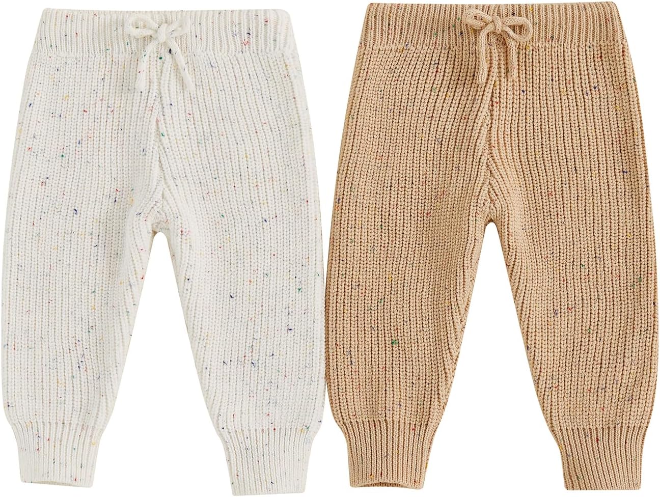 Stretchy Drawstring Cotton Tank Top Leggings for Baby GirlBoy - 2Pack