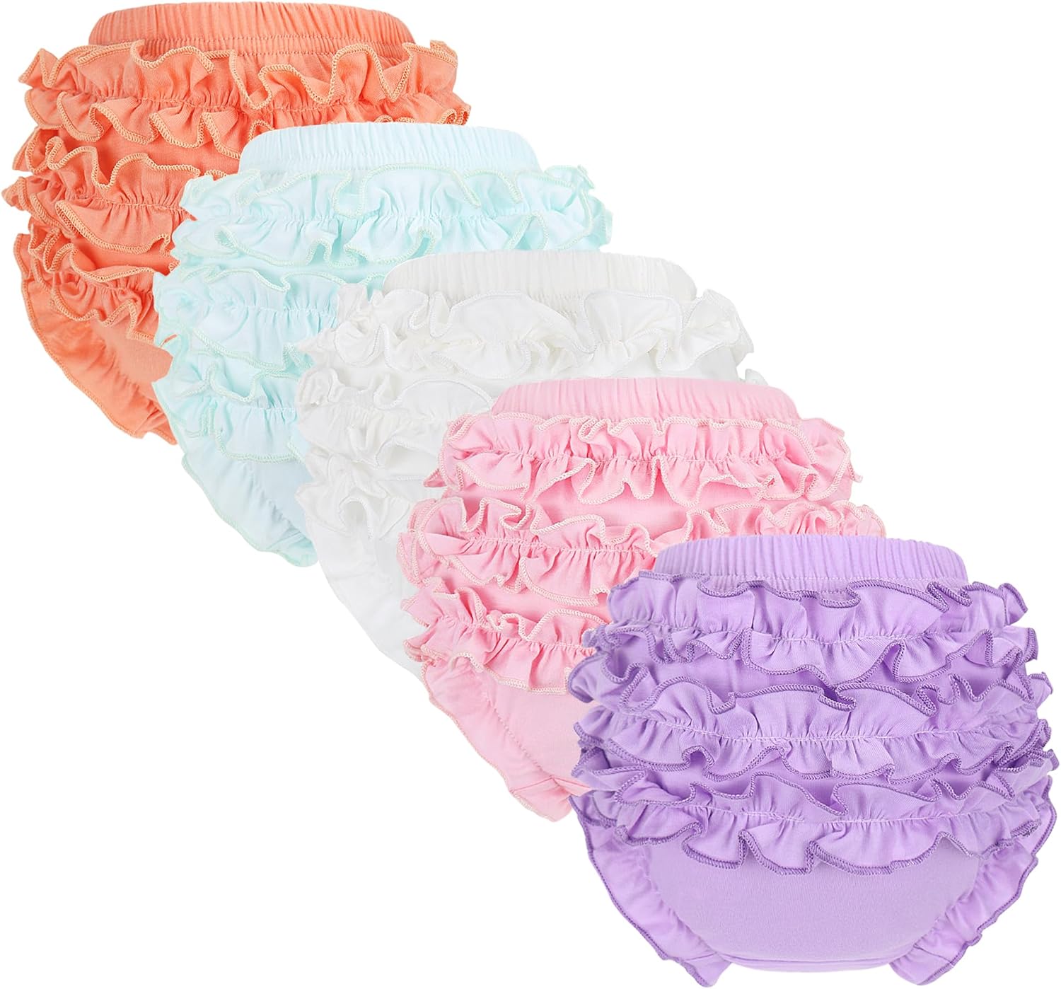 Perfect Gift for Baby - Cute Ruffle Diaper Covers x5