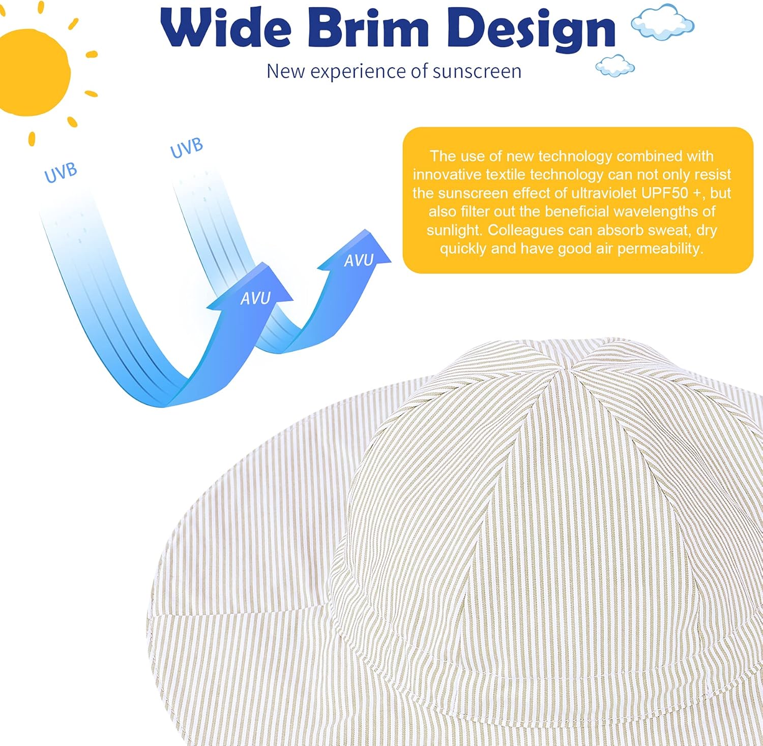 Zando Toddler UV Protection Sun Hat