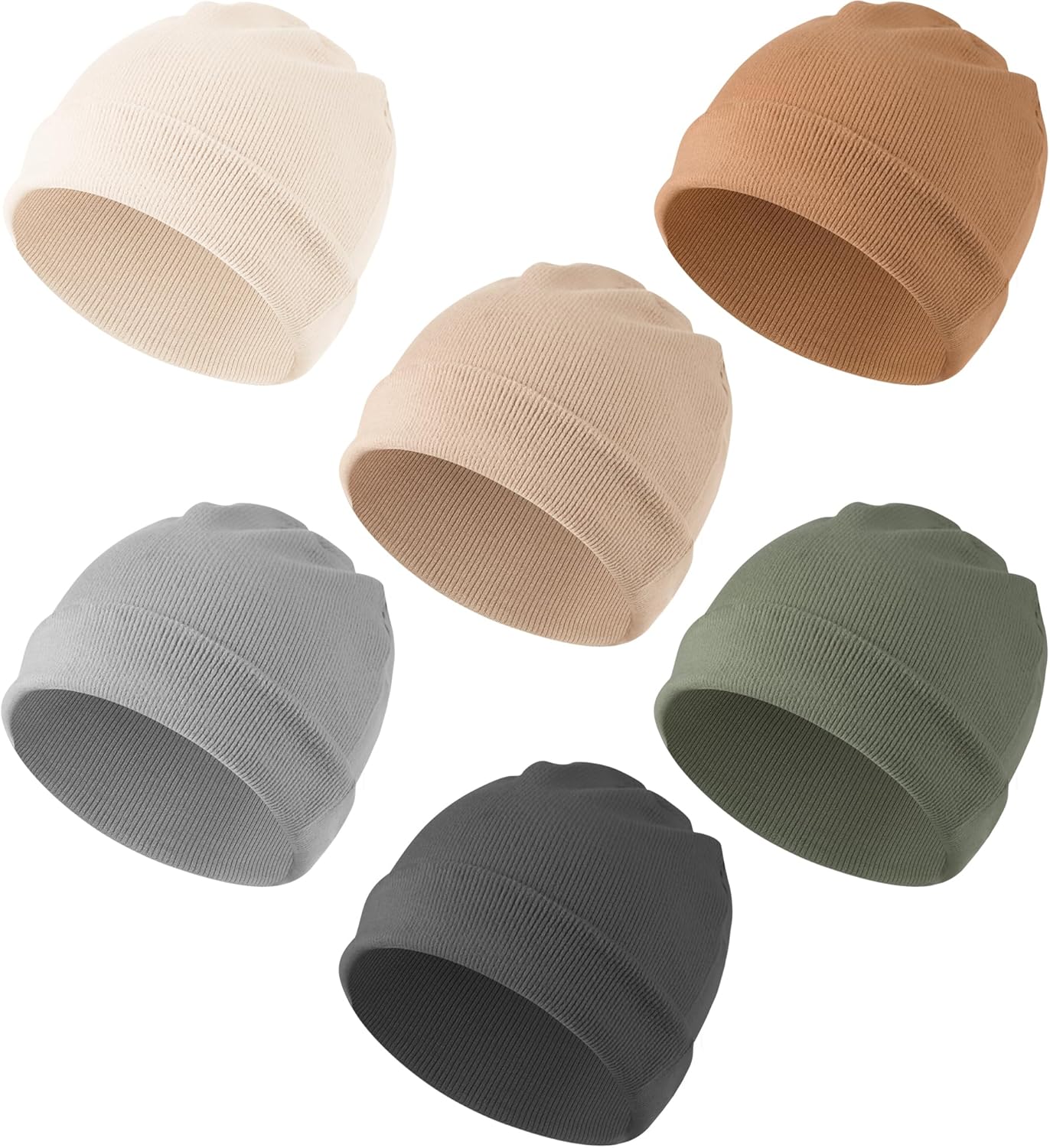 6-Pack Baby Beanie Hats Konssy
