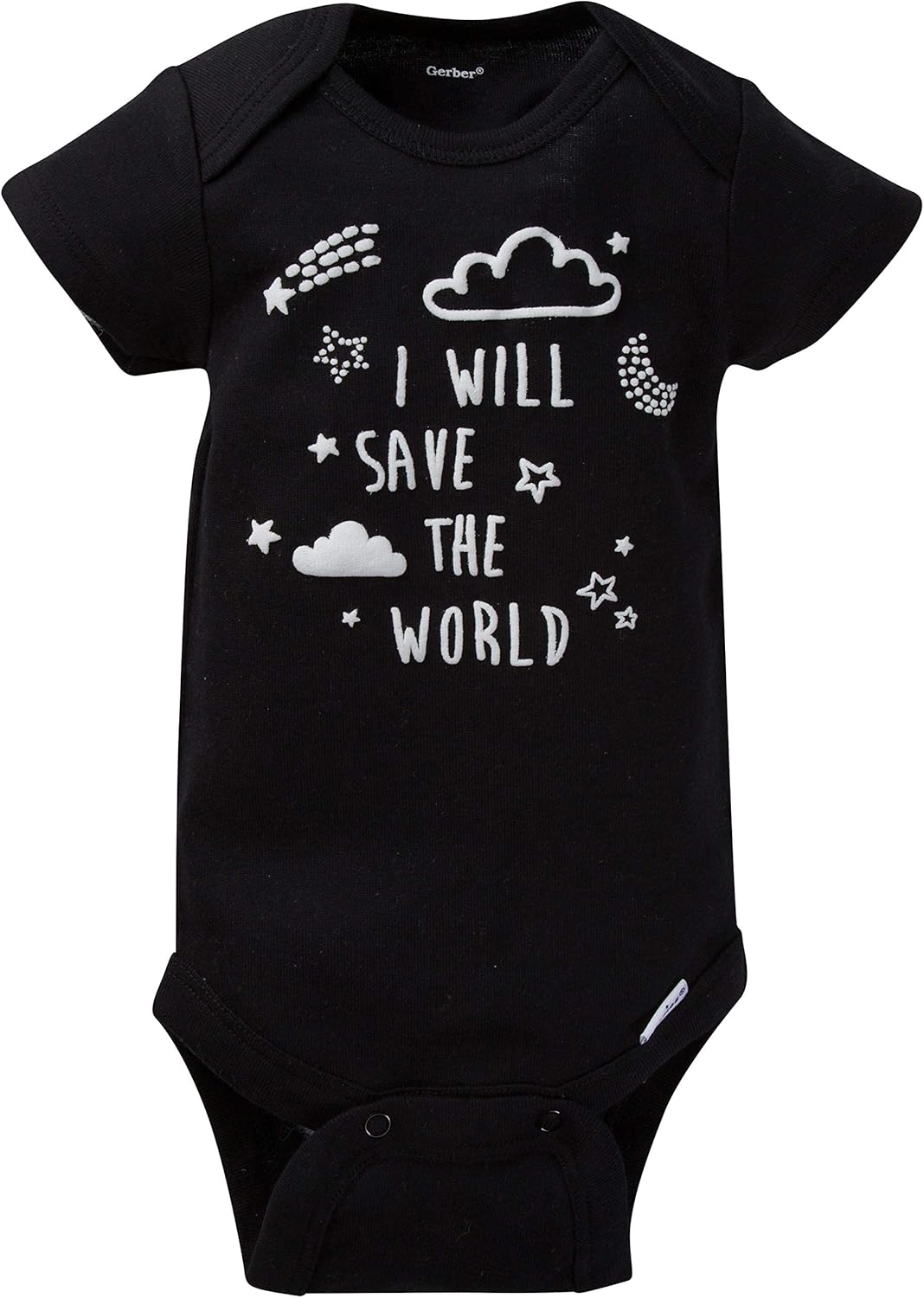 8-Pack of Gerber Baby Onesies with Soft Cotton Easy Snap Closure
