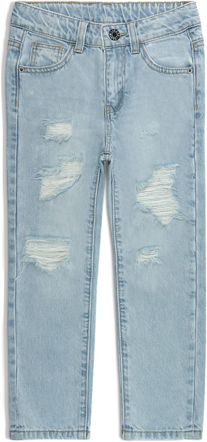 KIDSCOOL SPACE Baby Boys Distressed Denim Jeans