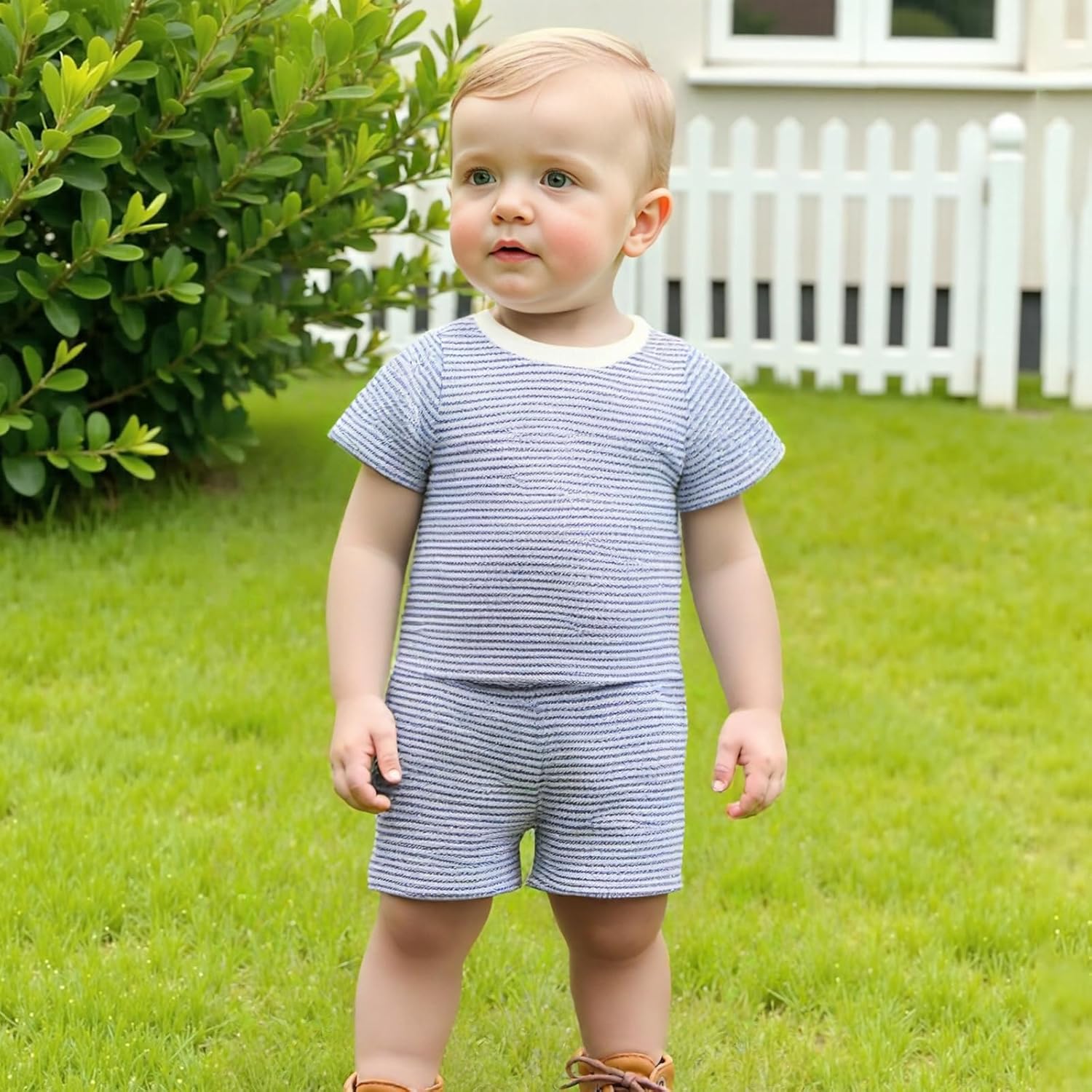 VISGOGO Baby Toddler Summer 2 Piece Short Set