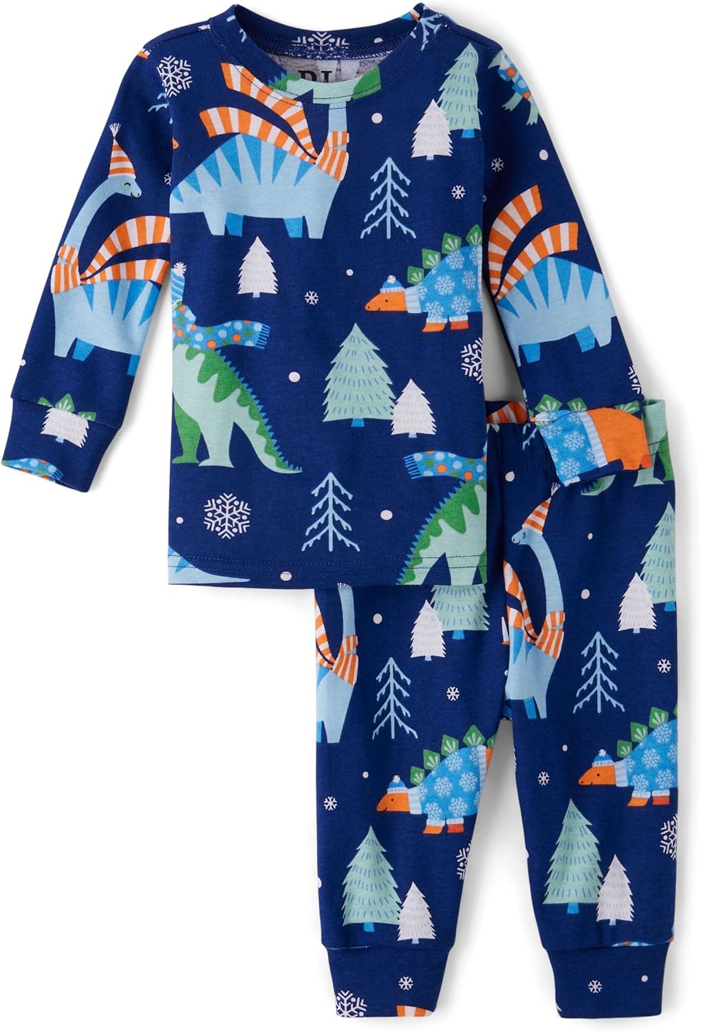 Boys Dinosaur Heads Long Sleeve Pajama Set