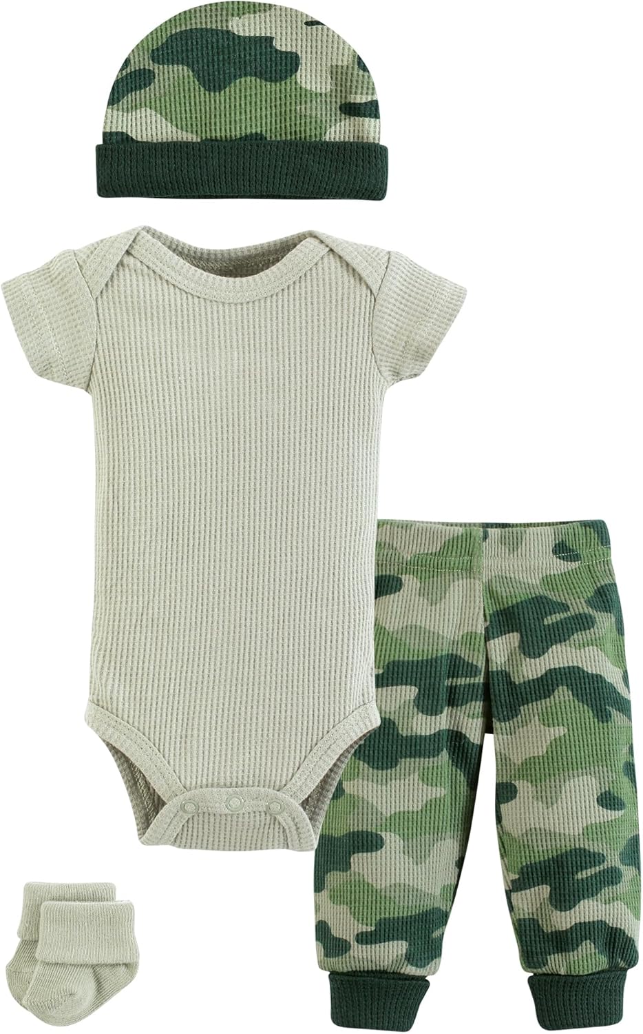 Hudson Baby Unisex Thermal Preemie Layette Set 4pc 1