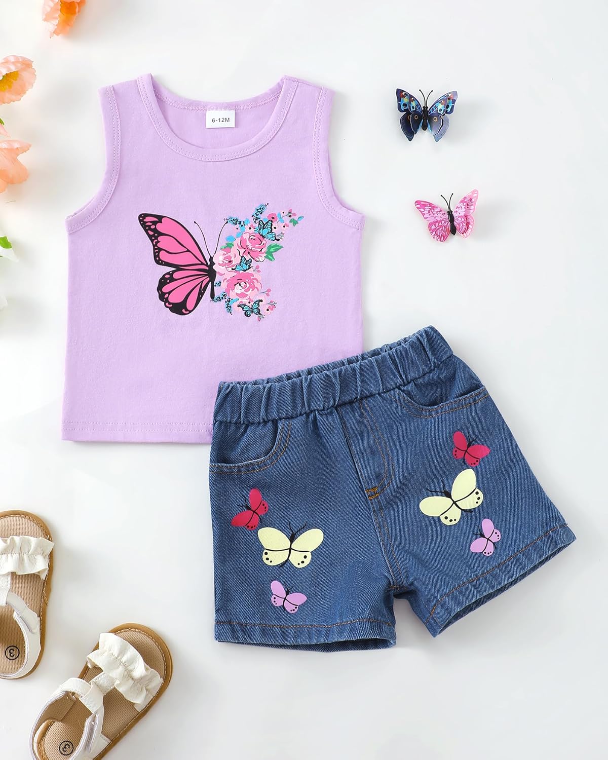 Mikrdoo Baby Girl Clothing Toddler Newborn toage summer outfits set