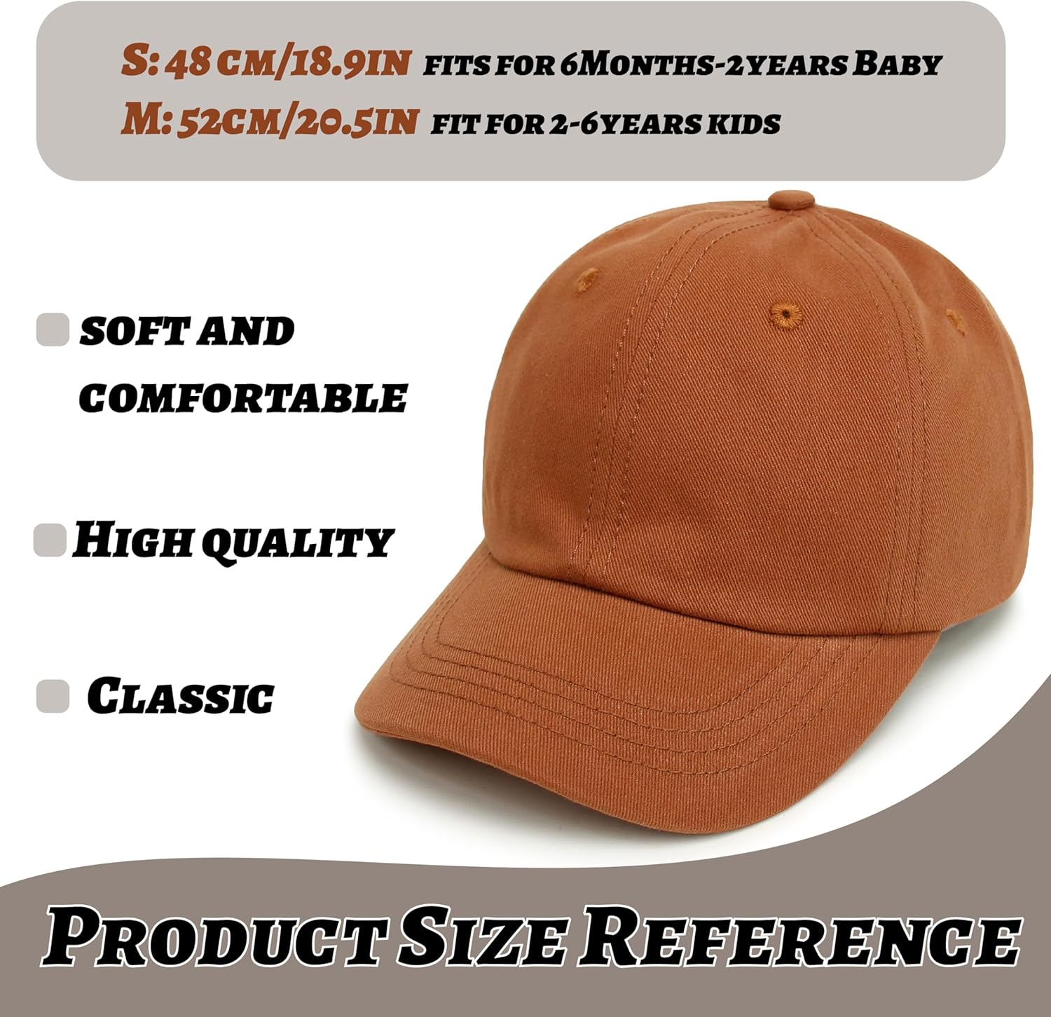 Exclusive Adjustable UV-Protect Baseball Hat for Toddler Kids 6M-6Y