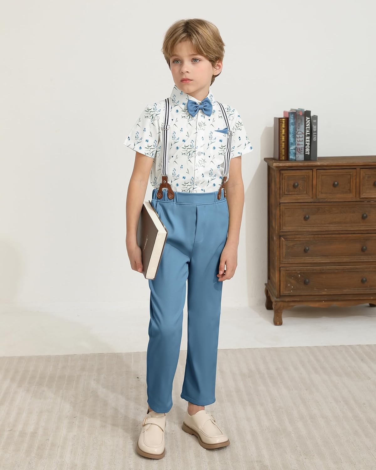 YUEMION Toddler Boy Suit Wedding Dress Set