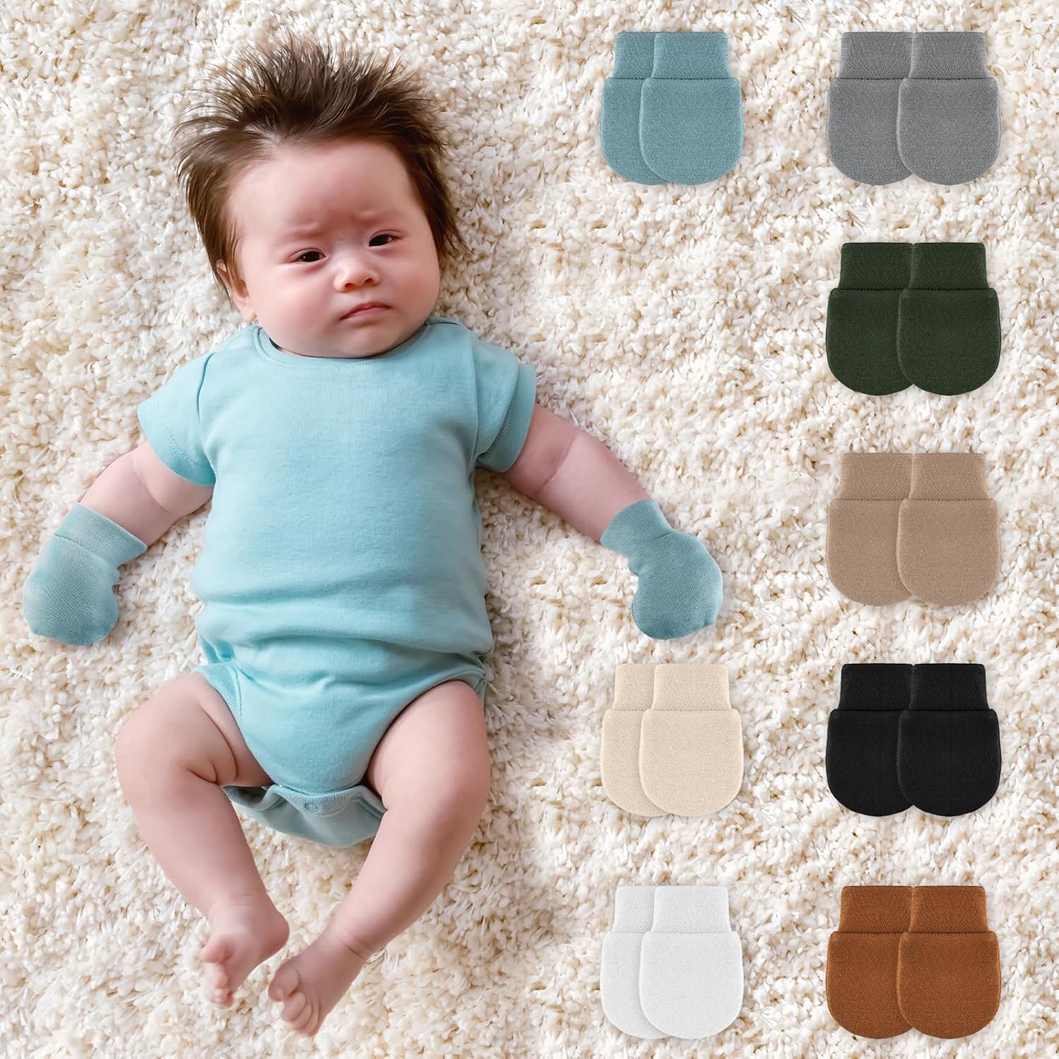 Perfect for growing soft no-scratch baby mittens
