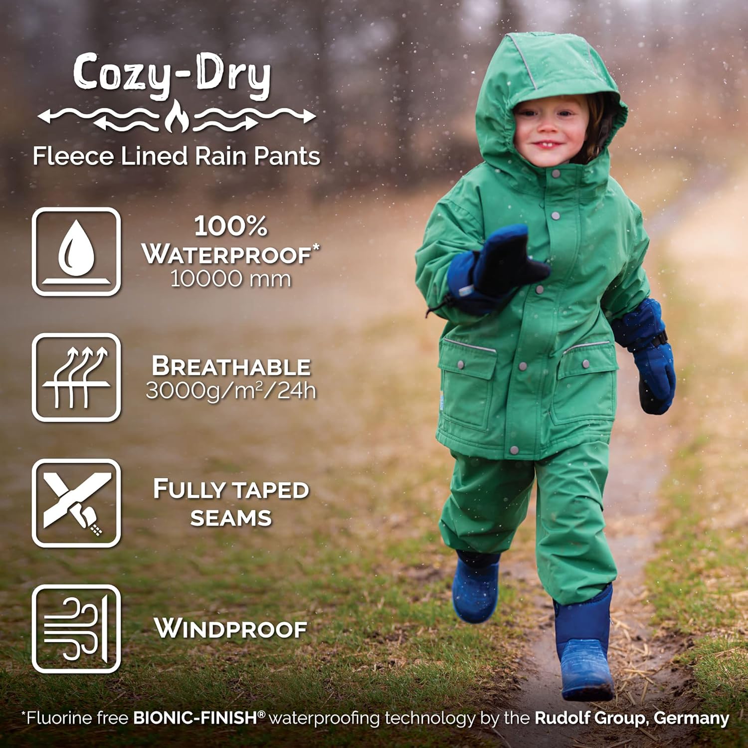 Warm and Dry Snow Pants for Kids Stayprotected SoftshellPants with Fleece Liner