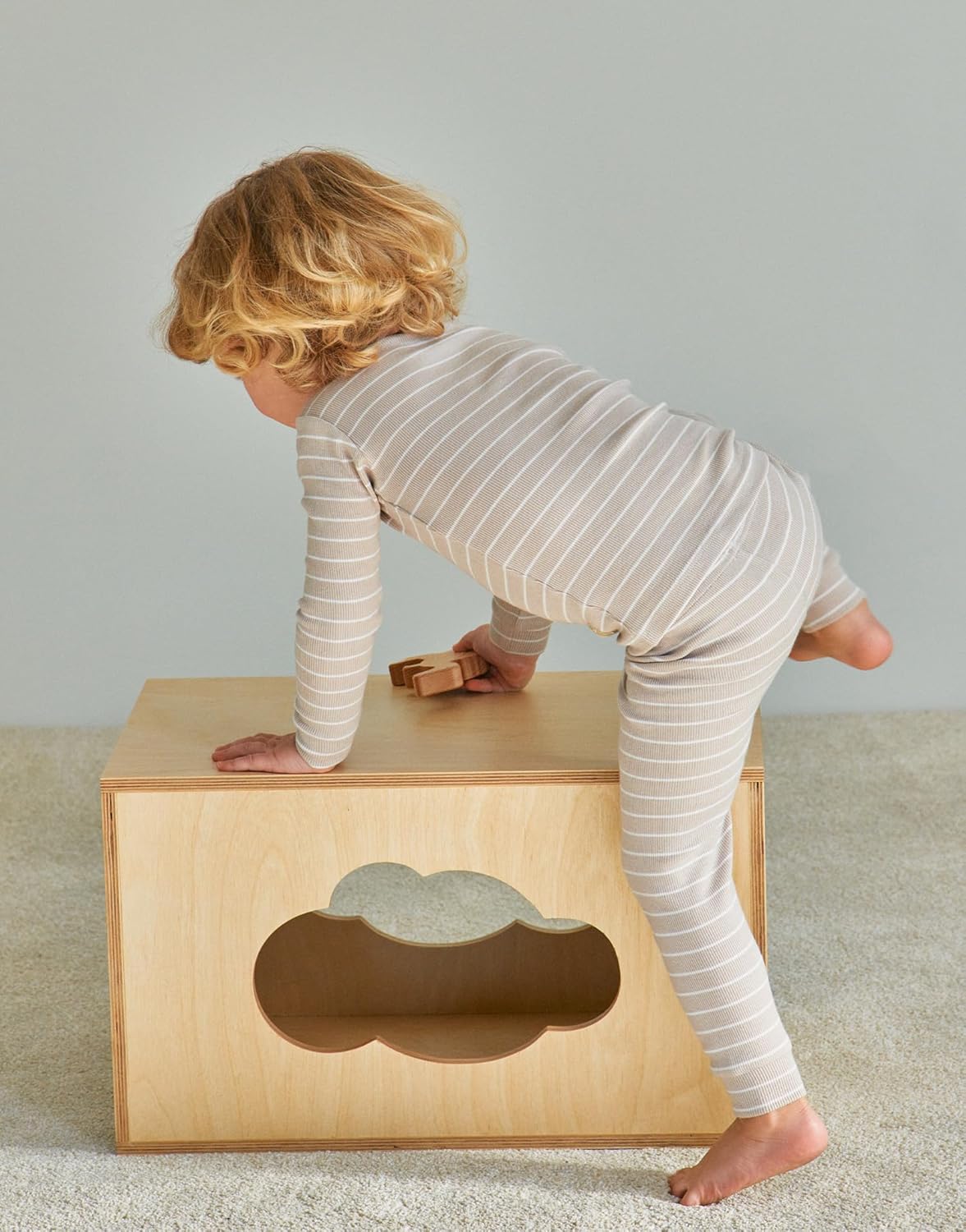 Moimoln 12M-8Y Ribbed Stripe Pajamas