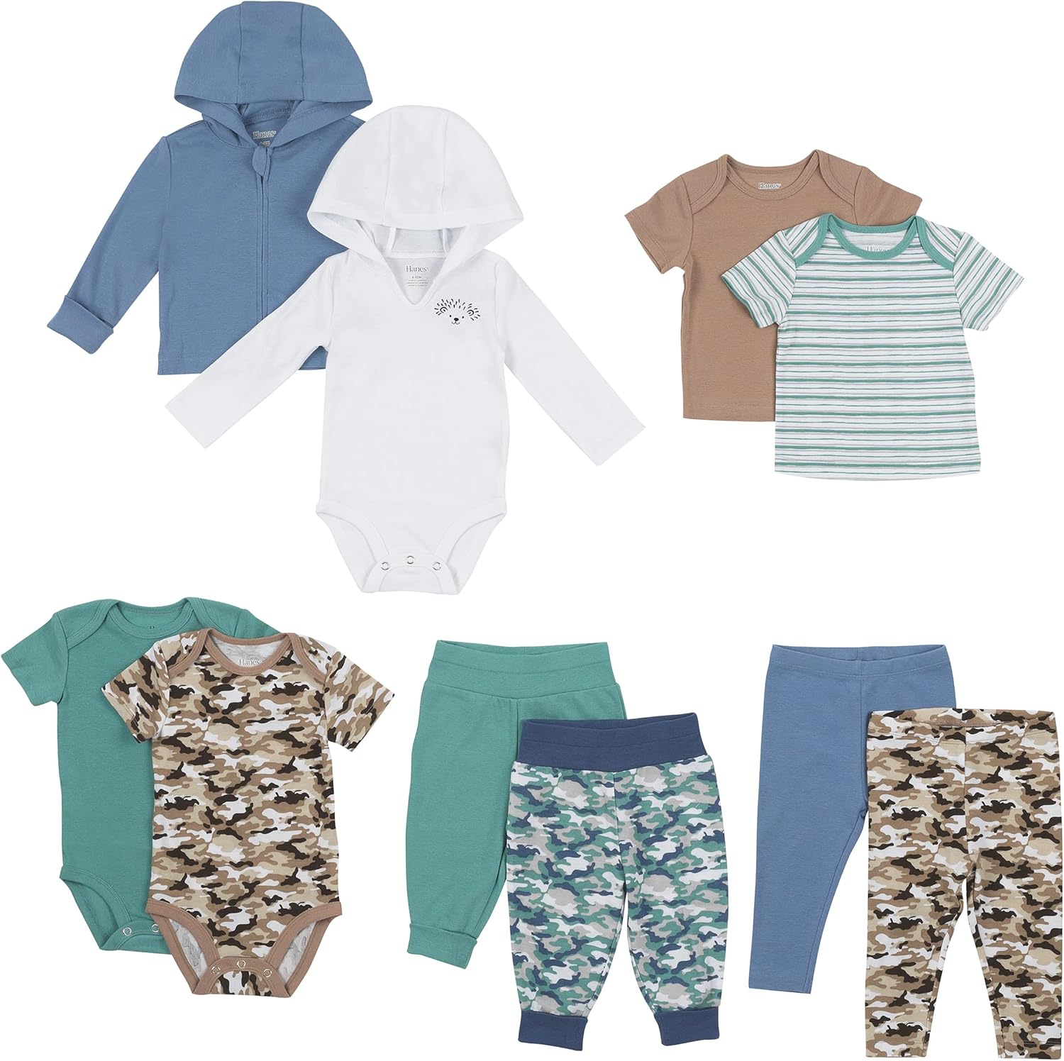 Hanes Baby 10-Piece WarmWeather Wardrobe Set