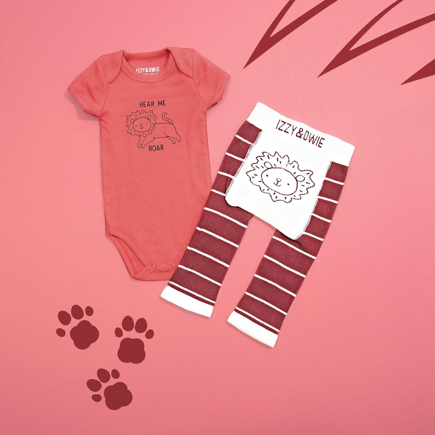 Loving Lion Red Leggings for Babies