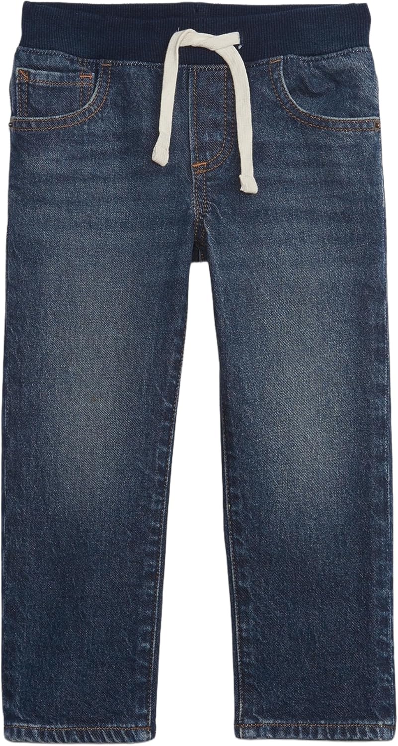 GAP Baby Boys Slim Pull-On Jeans Dark denim