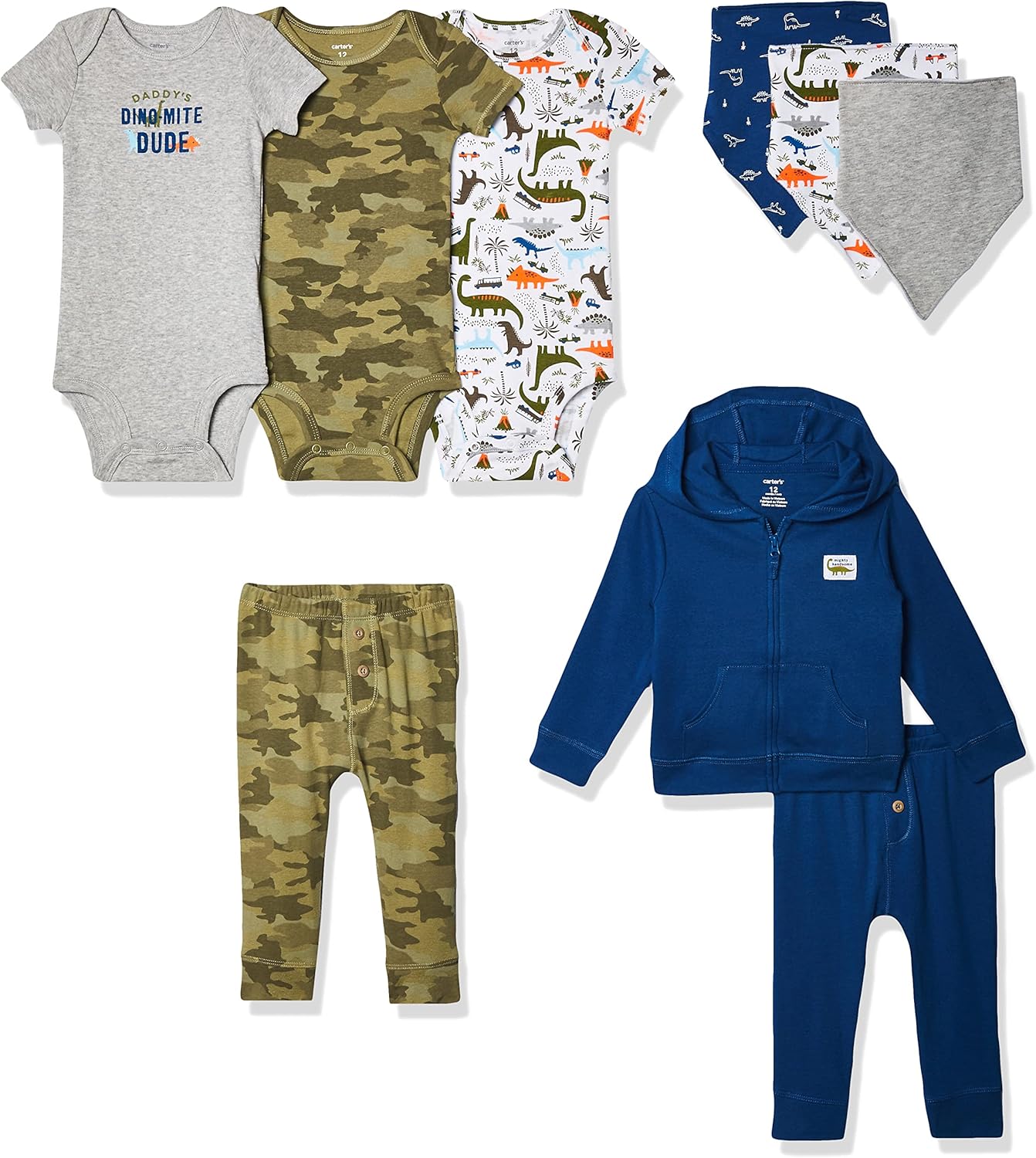 Carters Baby-Boys 9-Piece Basic Gift Set T-Shirt Set Durable Stylish
