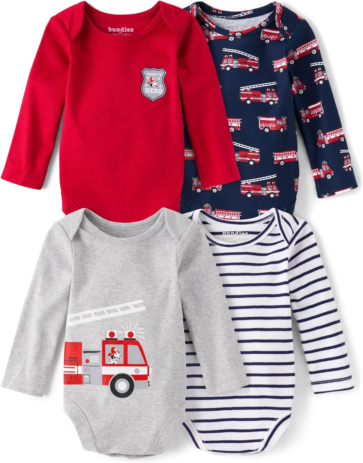 The Childrens Place Baby Boys Long Sleeve Bodysuit Multi Pack