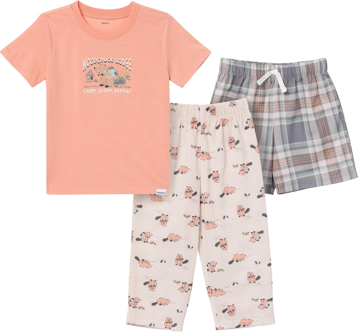 Gerber Baby Boys 3-Piece Pajama Set Soft Stretchable for Bedtime
