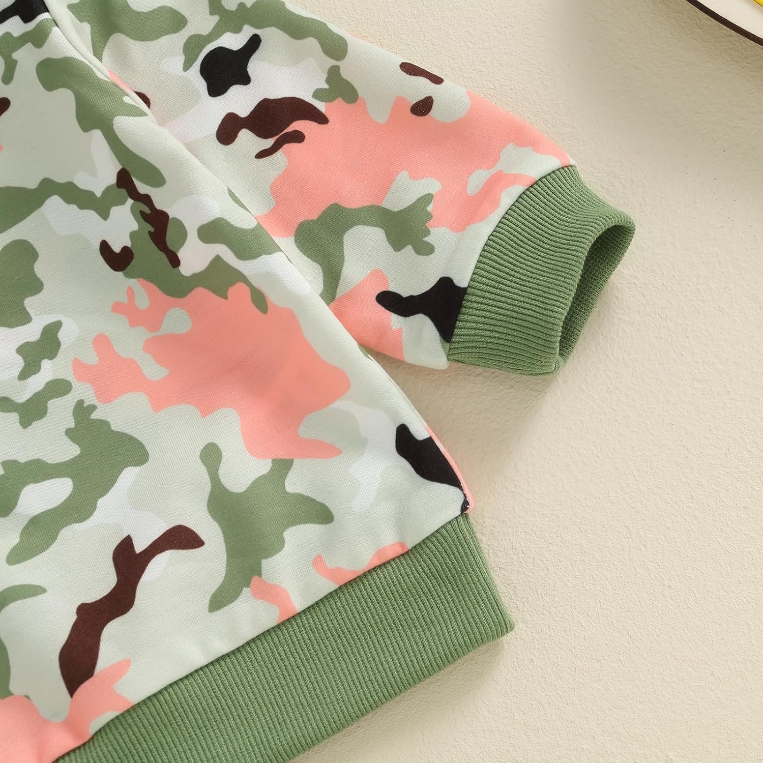 Camo Sweatshirt and Jogger Pants Set for Baby Girls