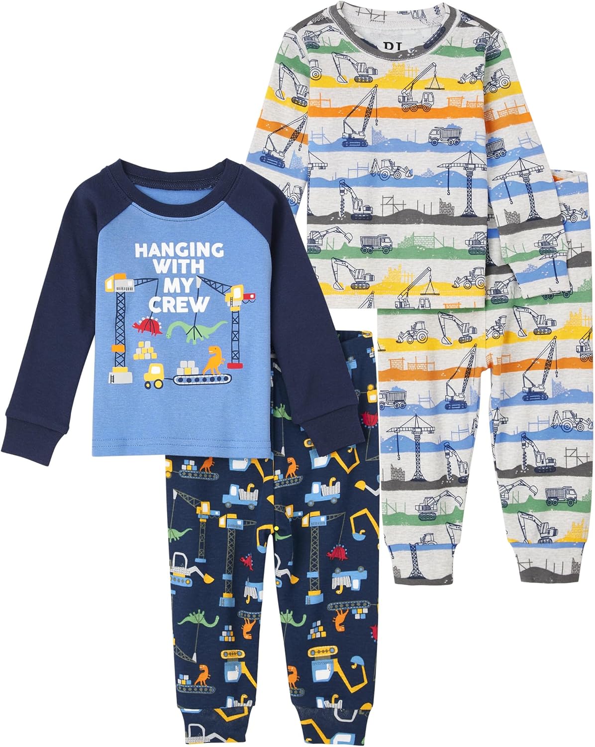 Premium Comfort Construction Vehicle Pajama Set for Boys