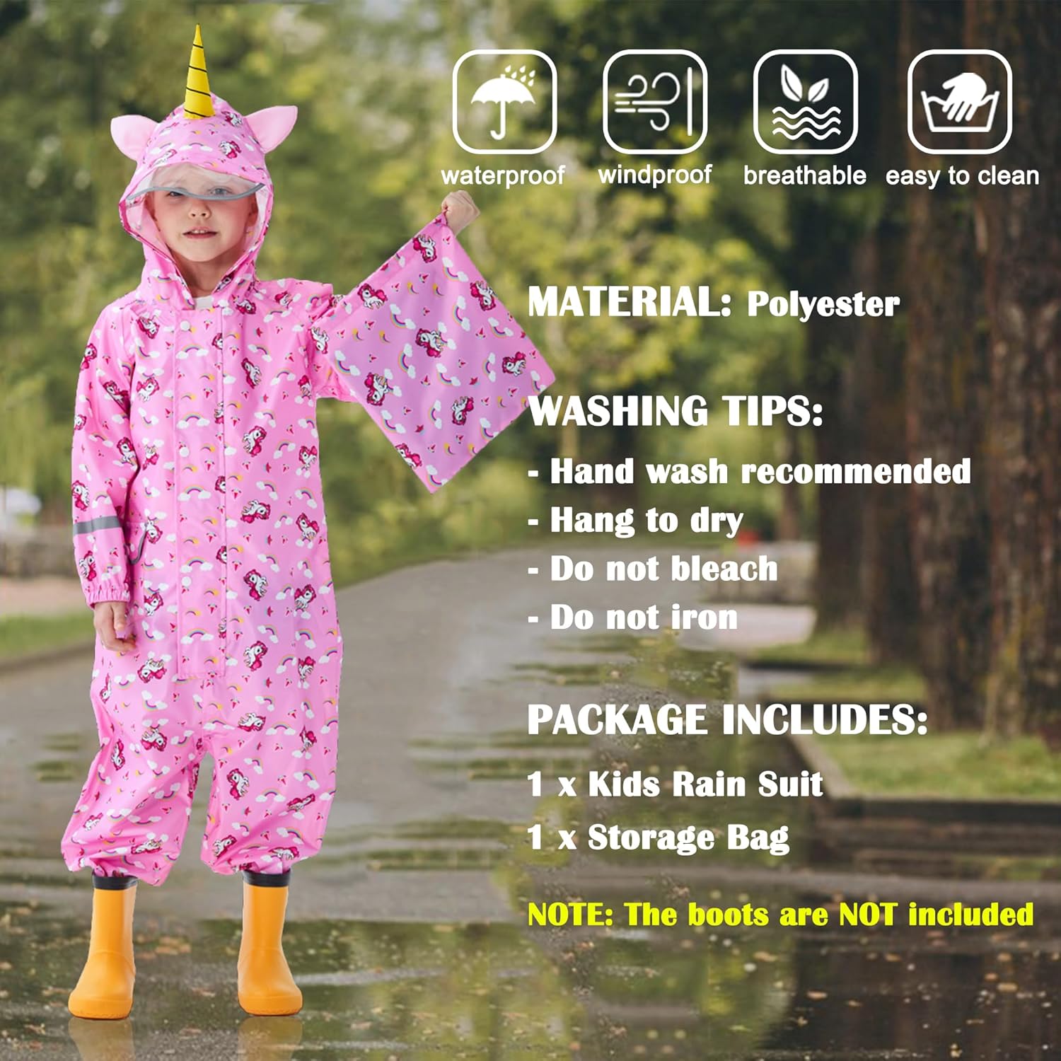 Fewlby kids rain jacket