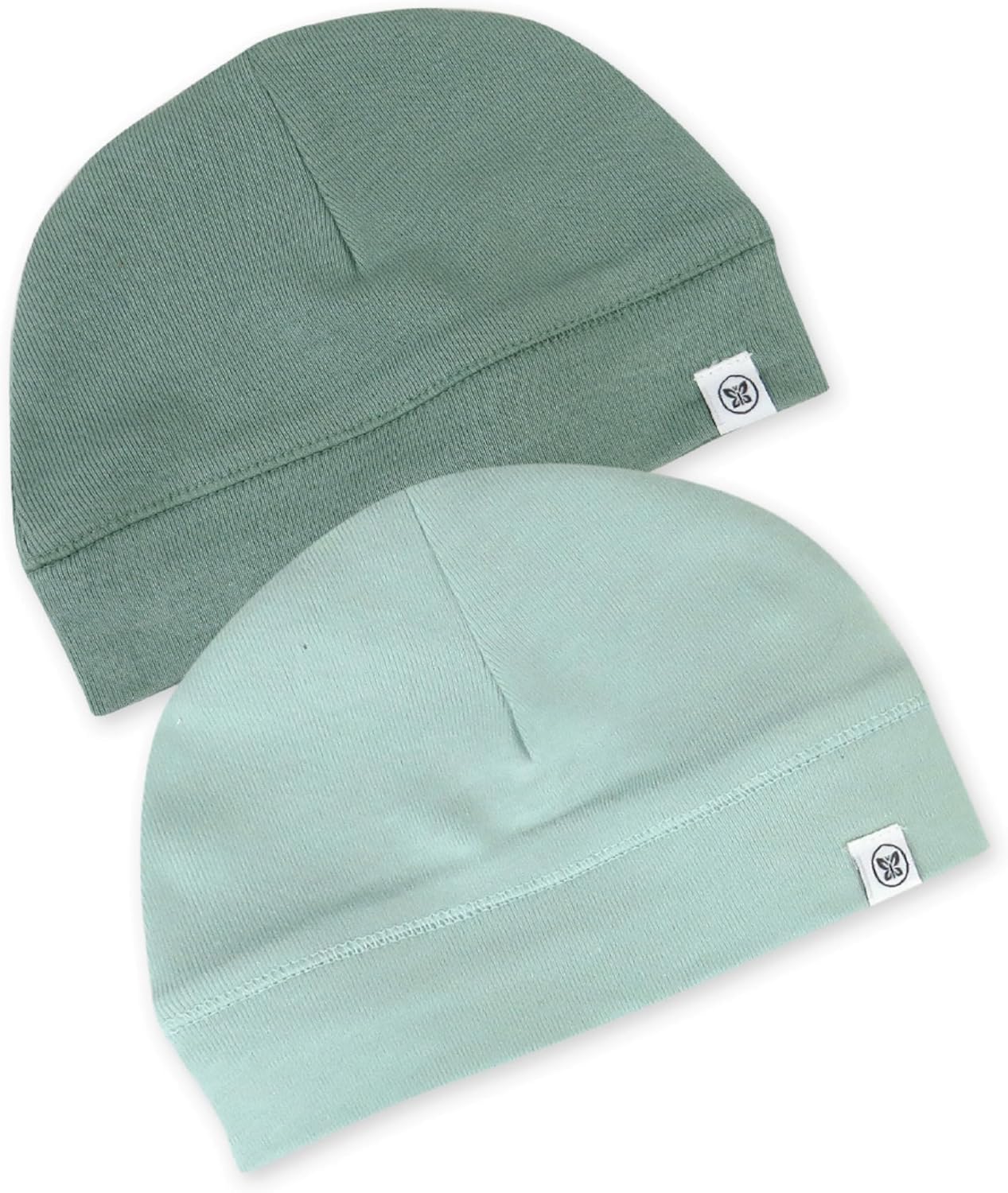 HonestBaby Organic Cotton Baby Caps 2-Pack
