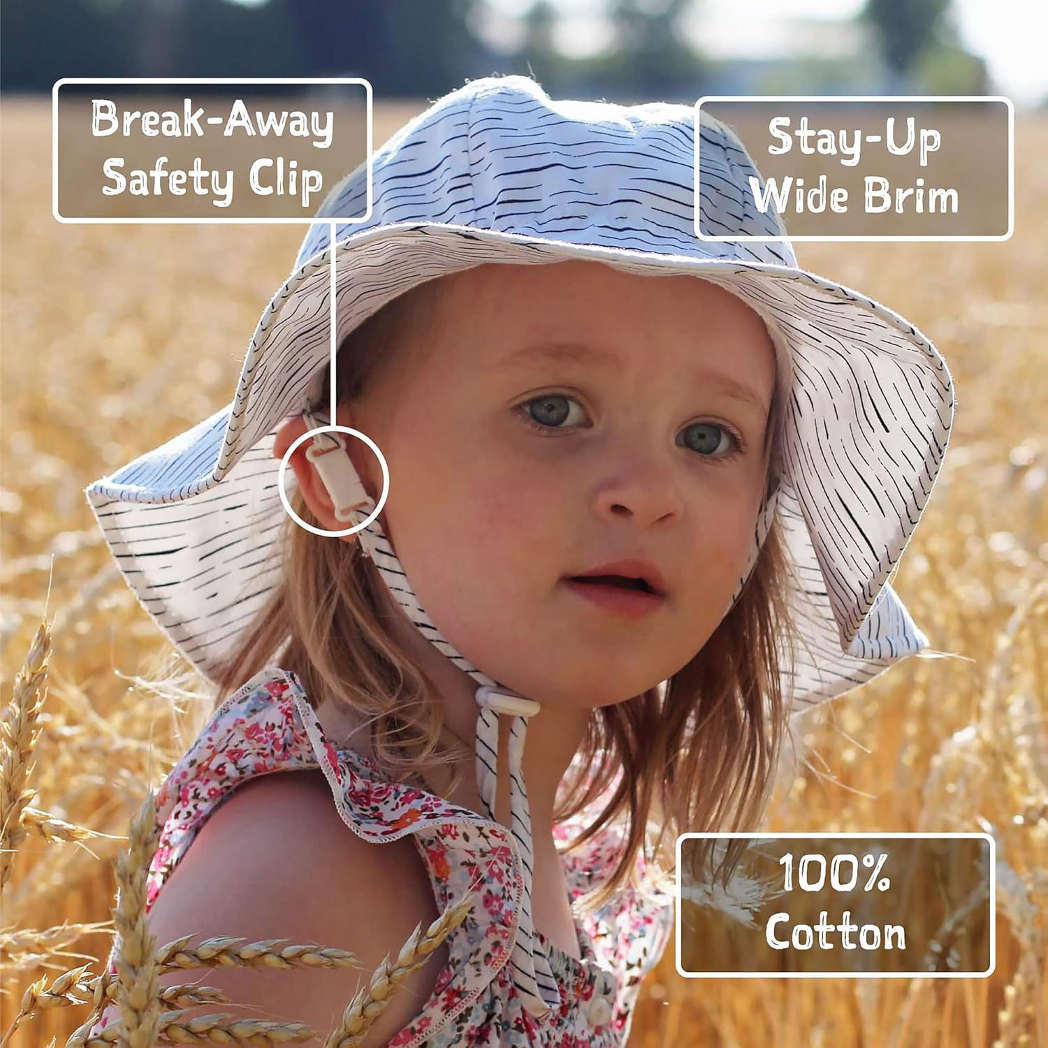 JAN JUL 50 UPF Cotton Sun Hat - Toddler Girls