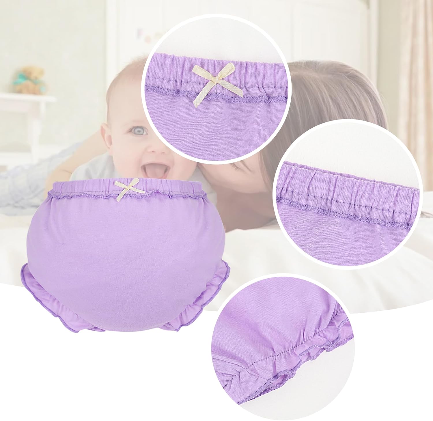 Billion Xin Soft Cotton Toddler Diaper Covers with Ruffled Design