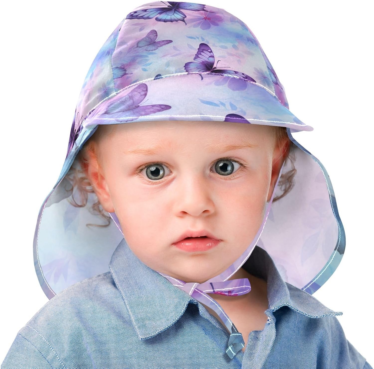 J JOYSAY Baby Toddler Purple Spider sun hat UPF 50
