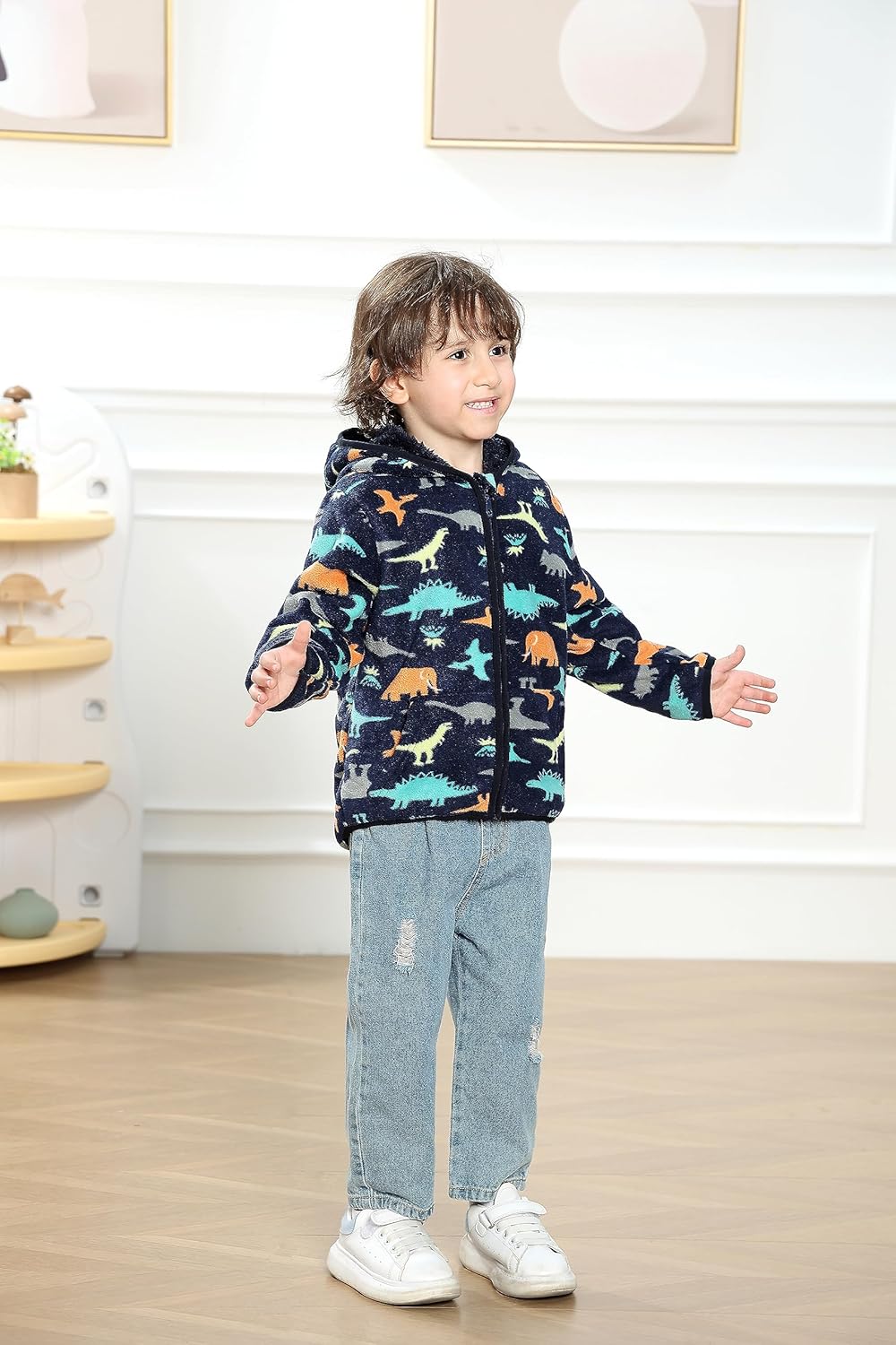 Feidoog Toddler Fleece Jacket - Soft Waterproof Cute Design Perfect for Kids