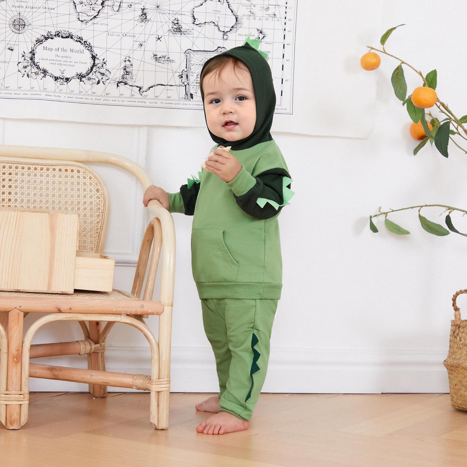 Dinosaur-Themed Toddler Fall Outfit Set