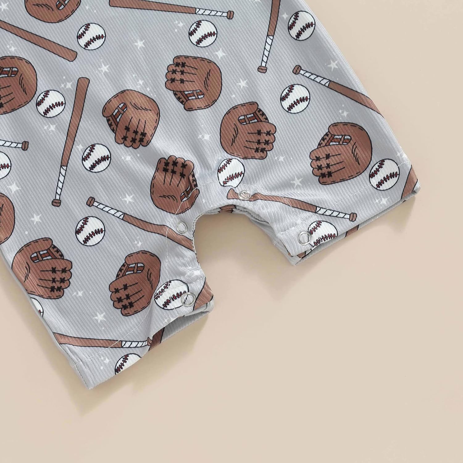 Dewadbow Baseball Print Romper Jumpsuit for Newborn Baby Boy Girl