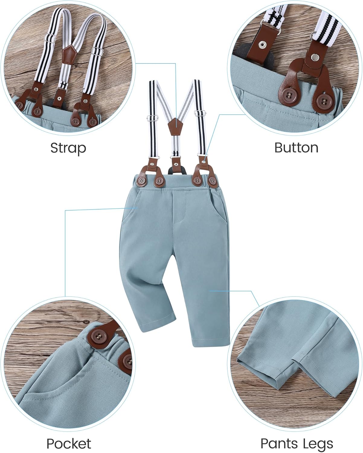 YALLET Baby Boy Tuxedo Suit