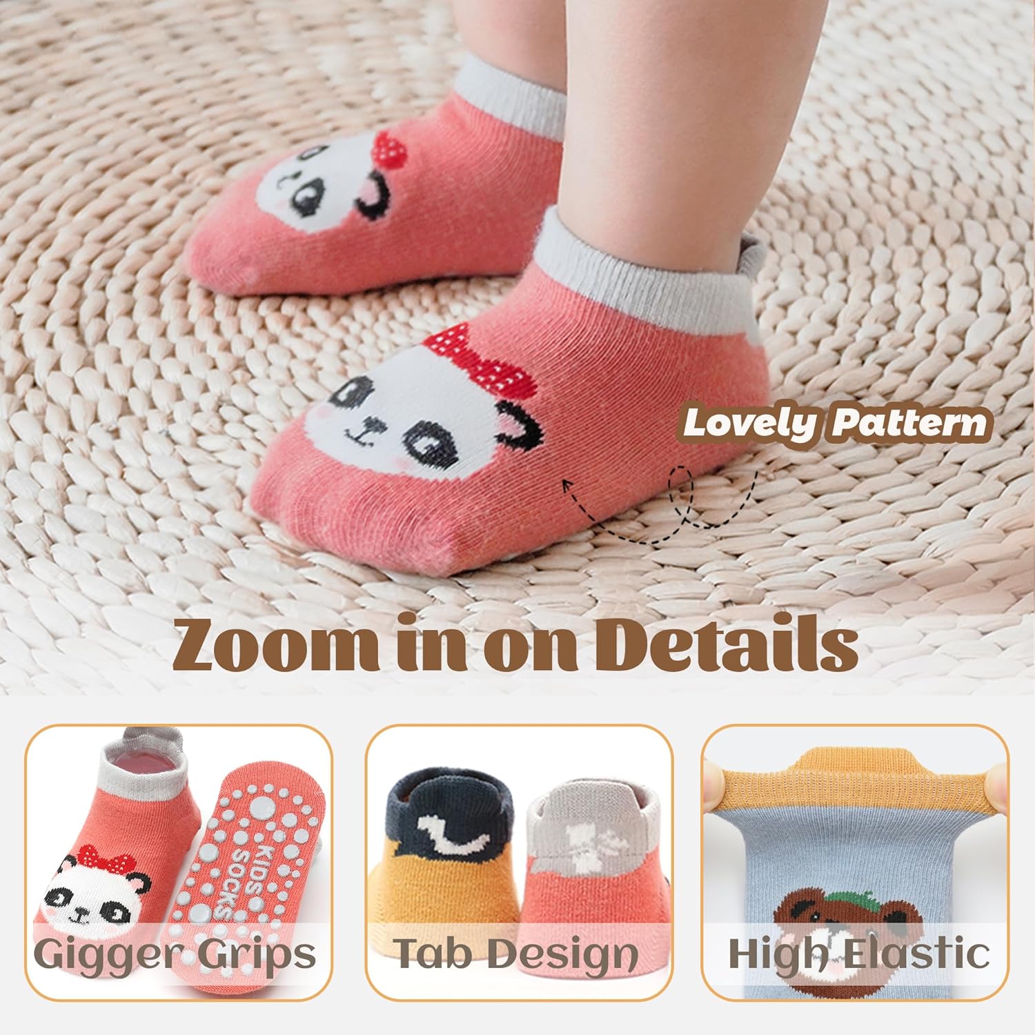 Soft Non-Slip Baby Socks for Toddlers