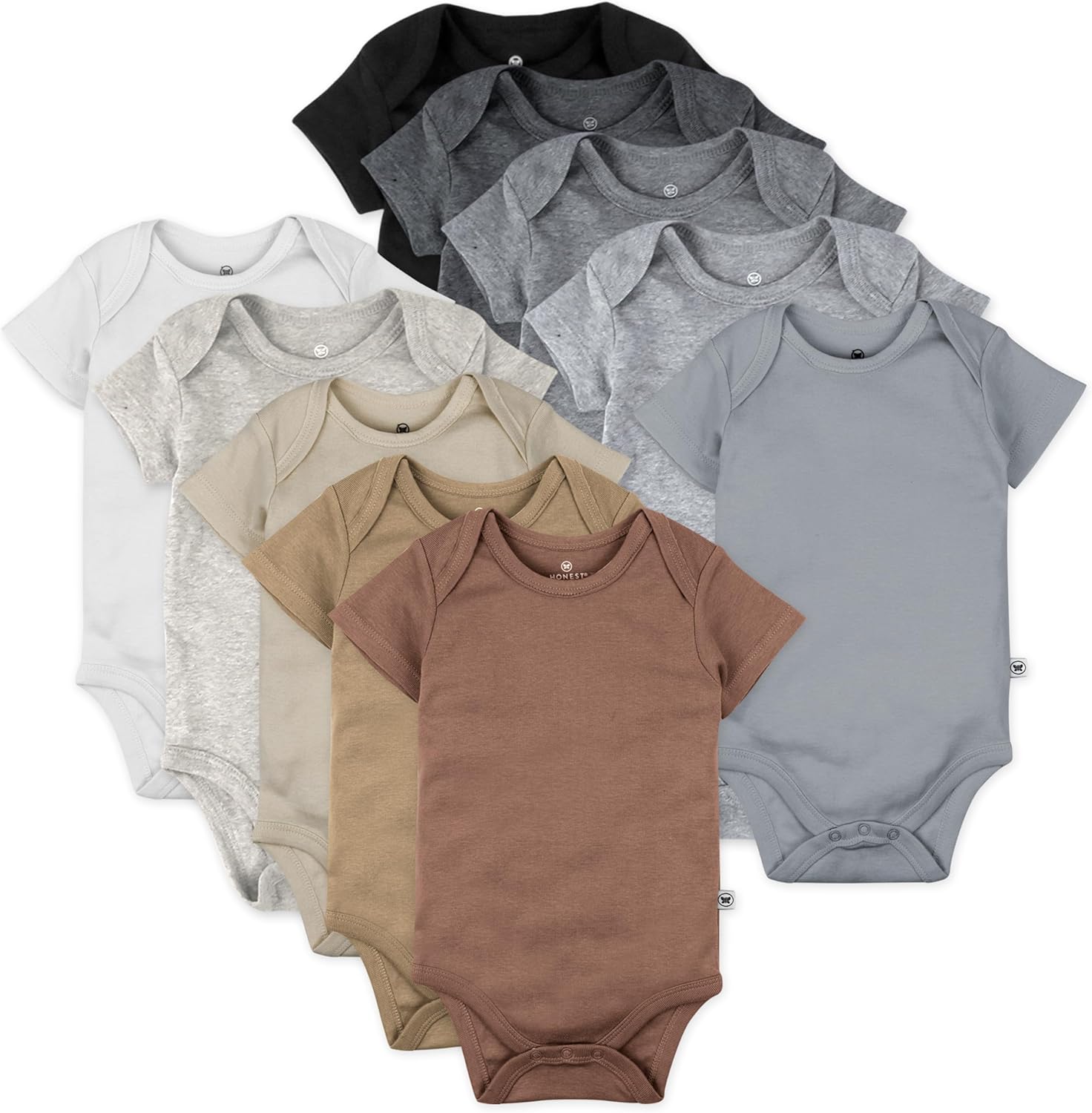 HonestBaby 10-Piece Organic Cotton Bodysuits