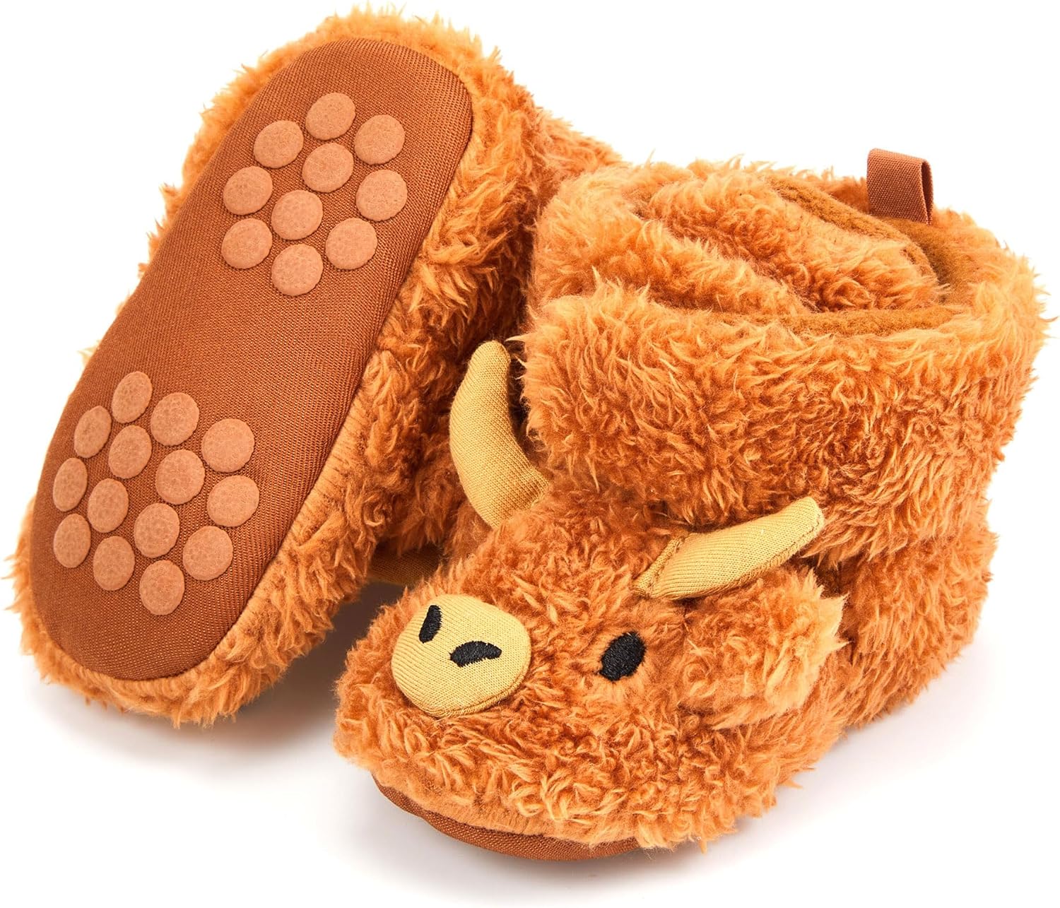 ShinyMatch Highland Cow Booties for Newborn