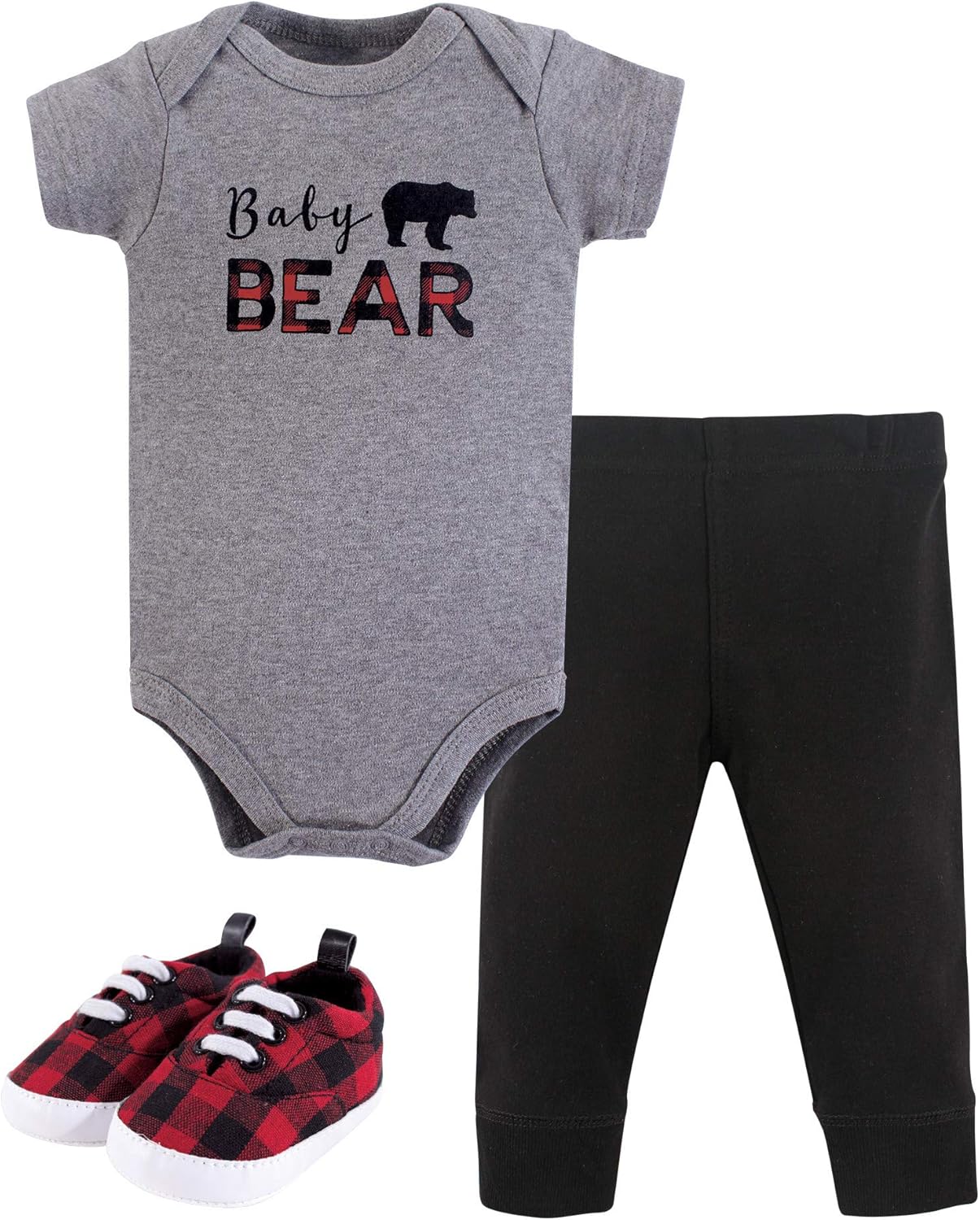 Little Treasure Unisex Cotton Bodysuit Pants Shoes Set