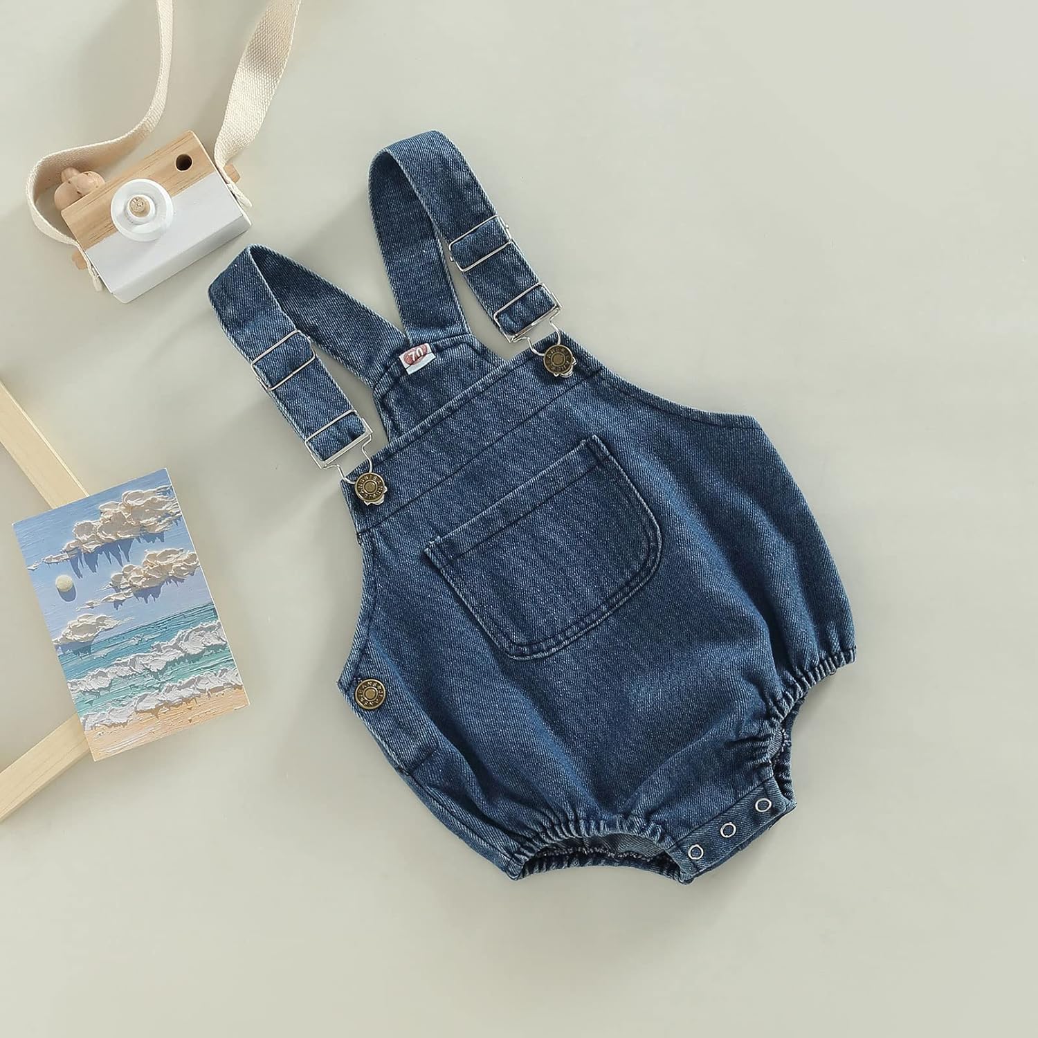 BULINGNA Baby Romper Denim Overalls Summer Comfort for Baby