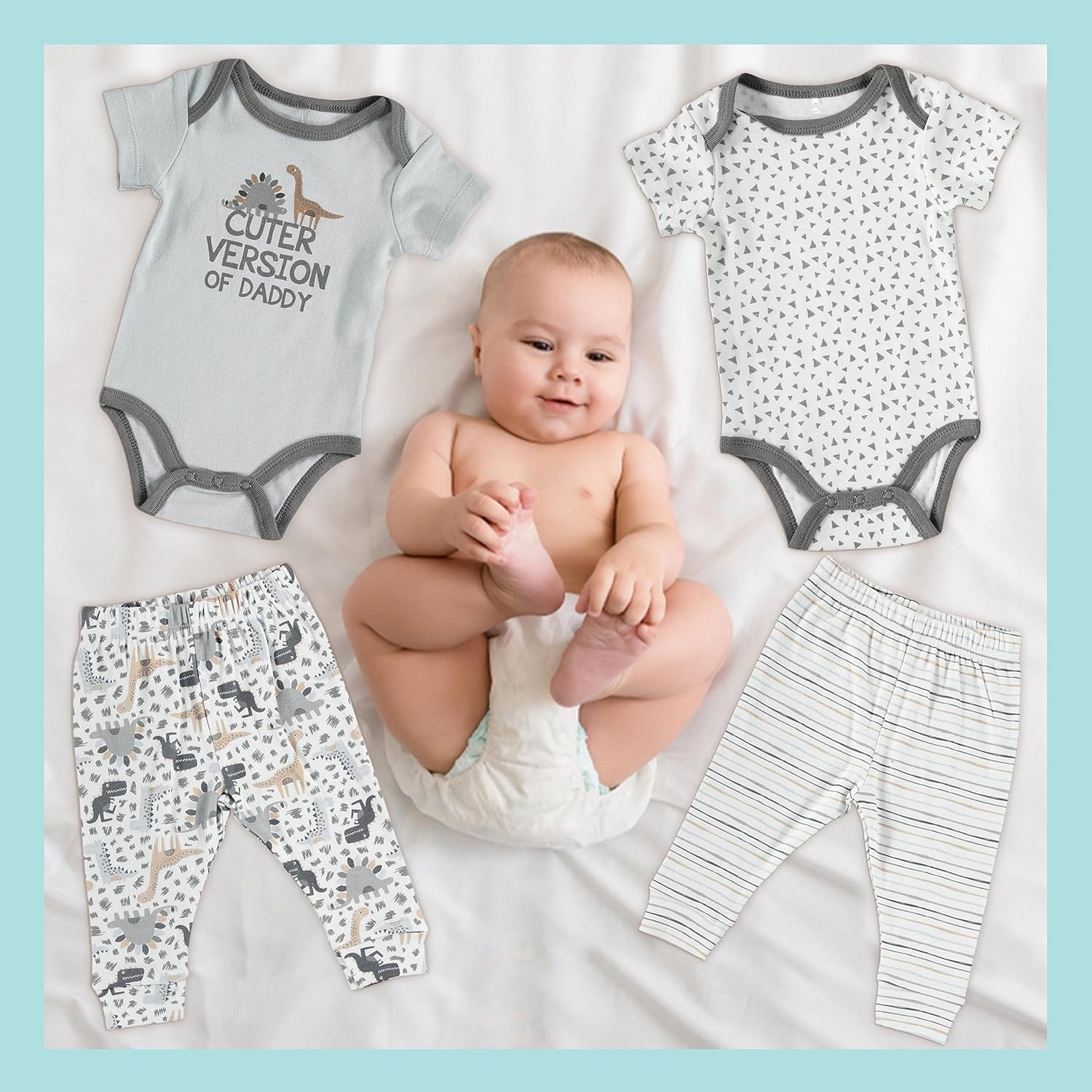 Front-Loading Layette Set for Boys Sleep Play and More
