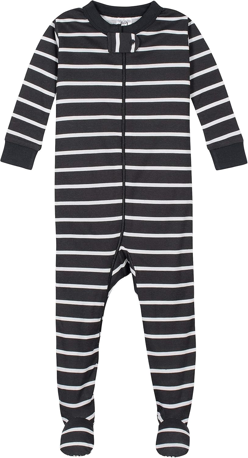 Gerber Baby Boys 4-Pack Footed Pajamas for Safe Sleep