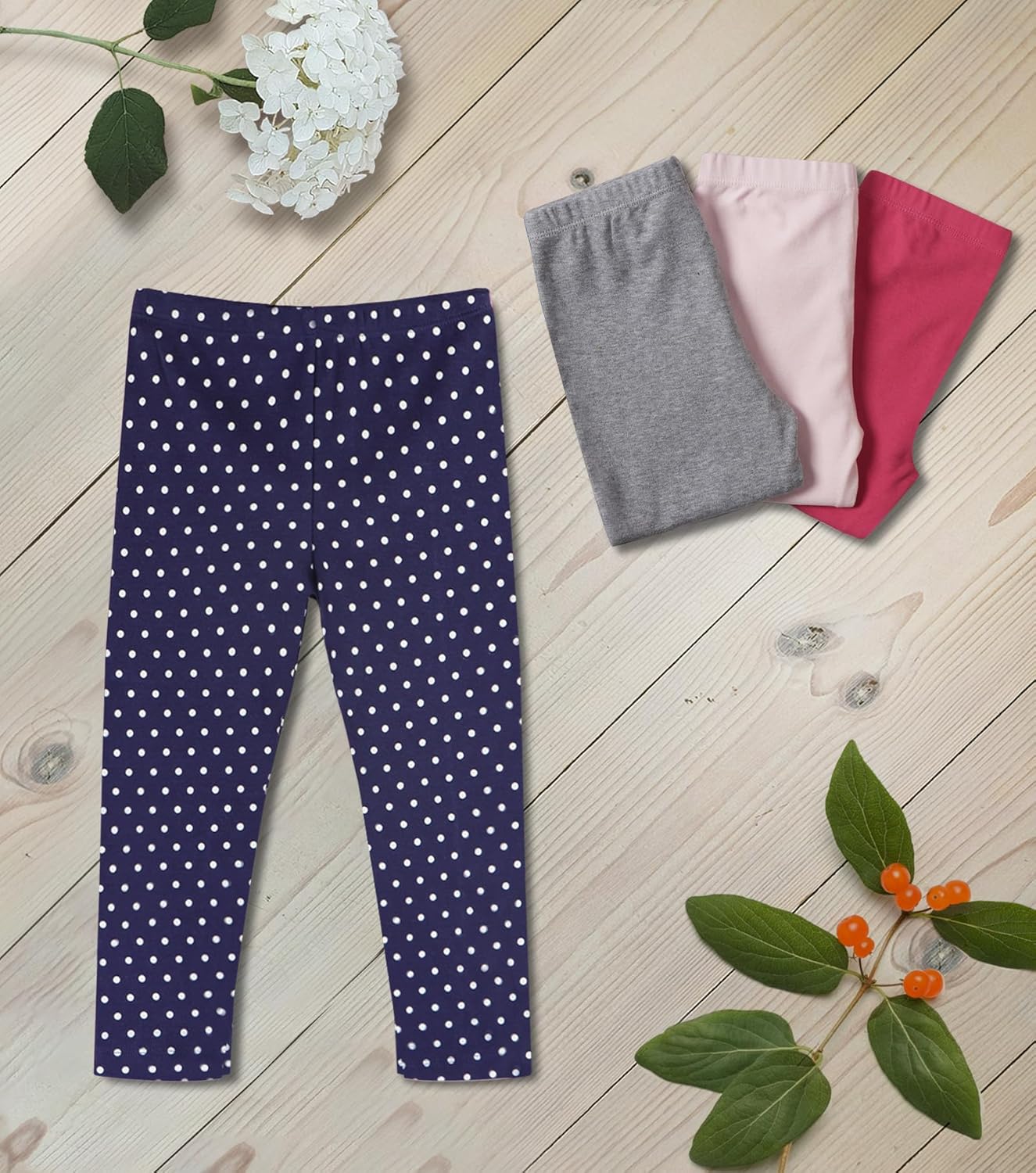 Bright Color Cotton Leggings for Kids