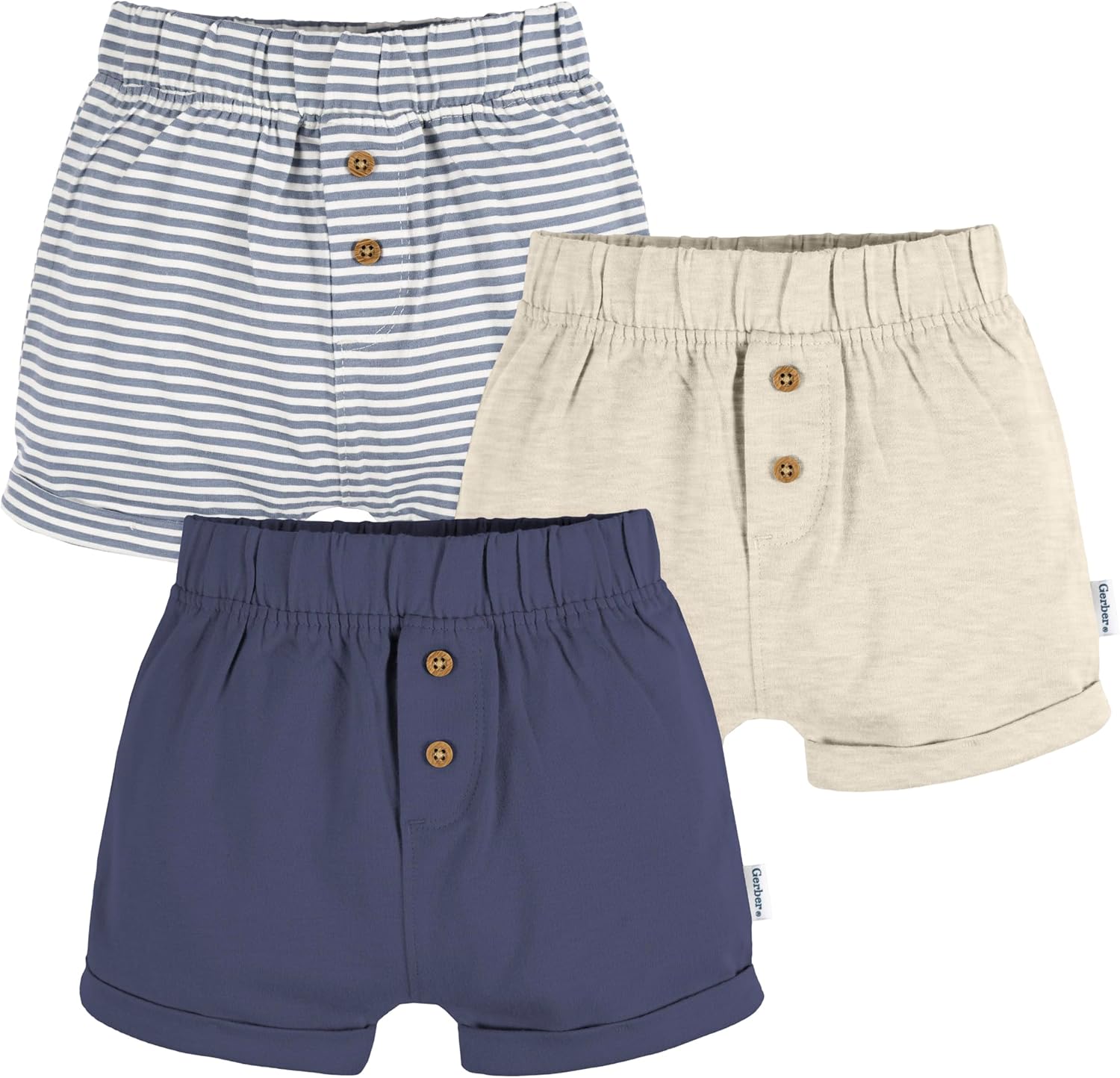 Gerber Baby 3-Pack Knit Shorts Perfect for Little Ones