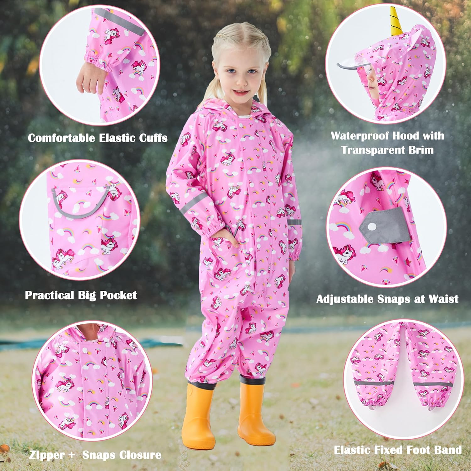 Fewlby kids rain jacket