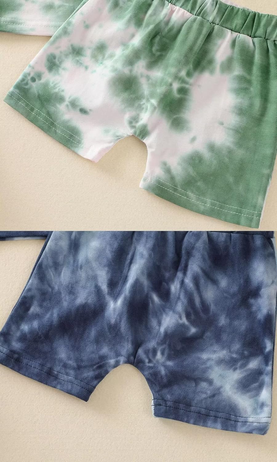 Coolago Tie Dye Toddler Boy Summer Outfits 4-Piece Set