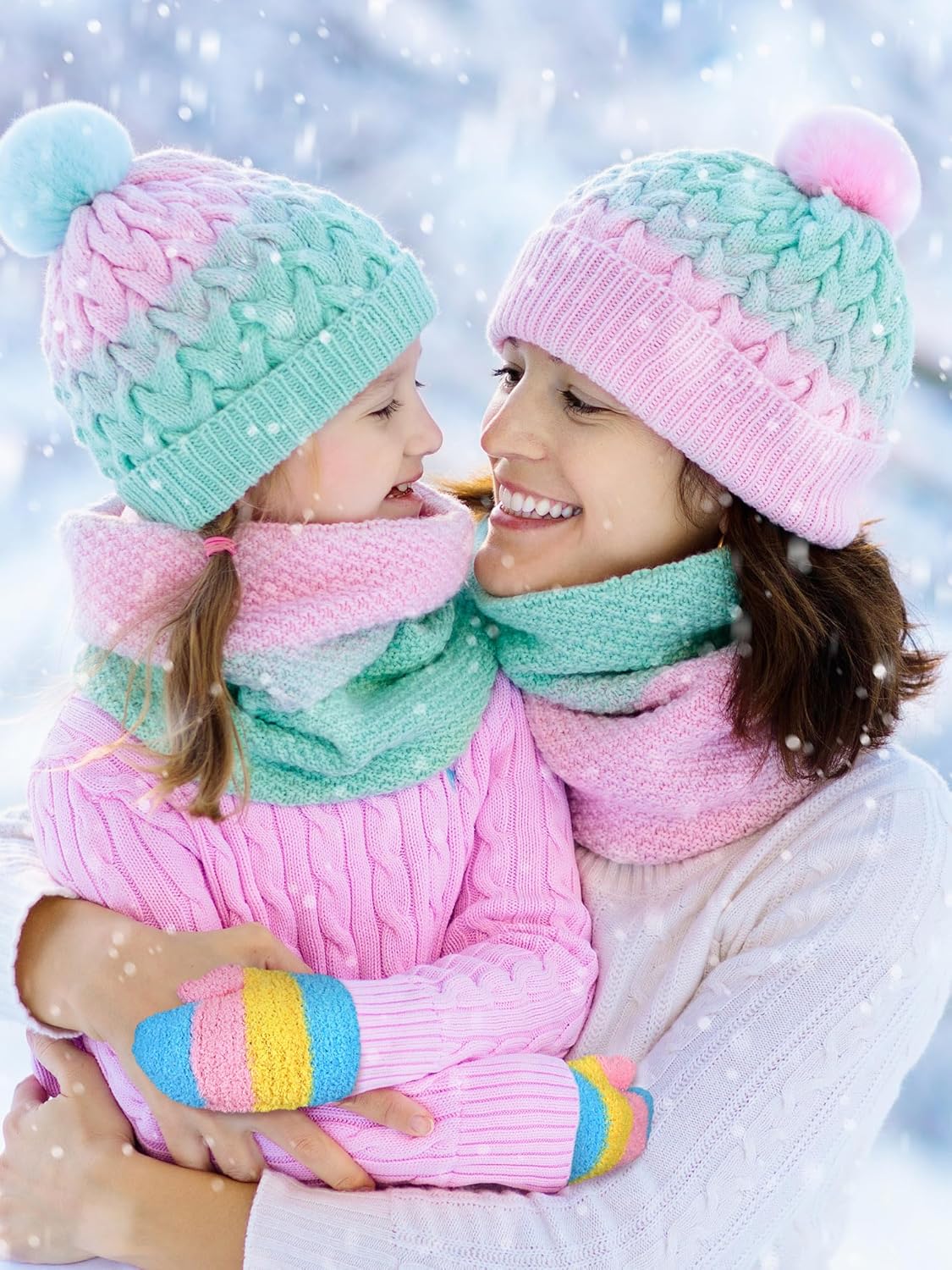 SATINIOR toddler knitted gloves Wintry Warm