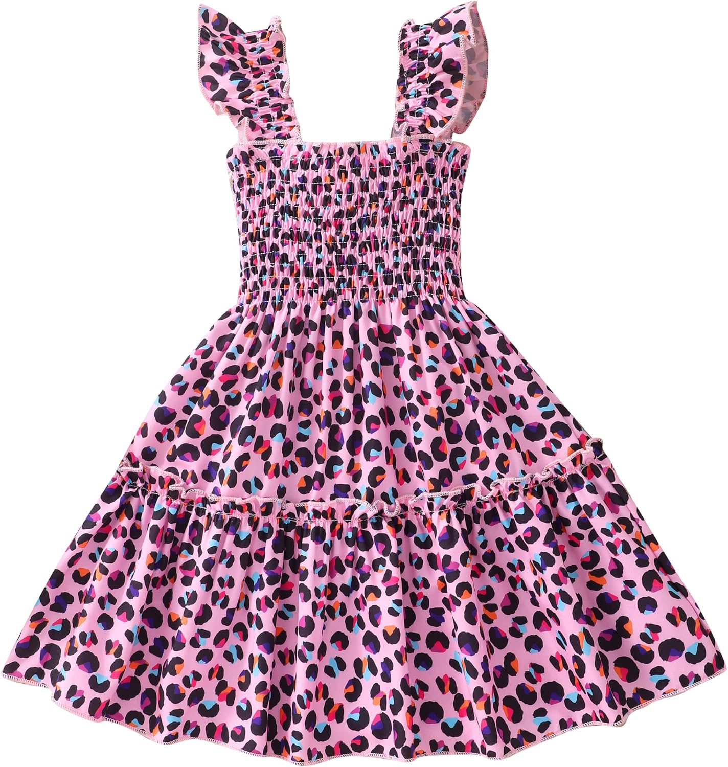Tkria Little Girls Summer Ruffle Sleeve Sundress