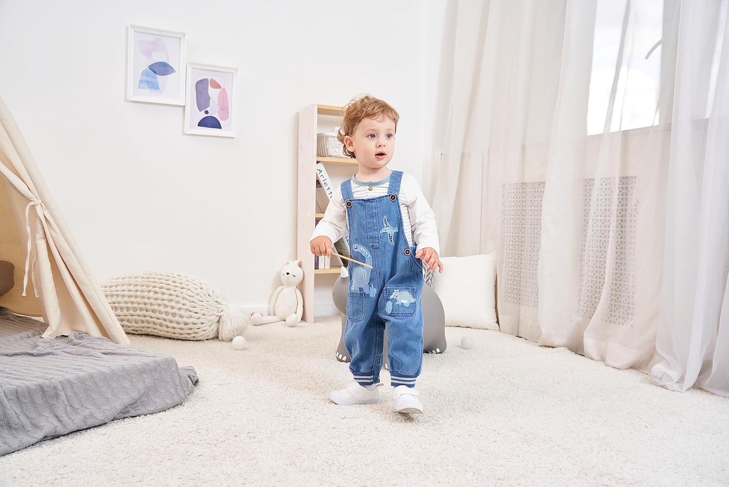 Cotton Baby BoyRomper Overalls Set for Toddlermulti-piece collection with stylish design