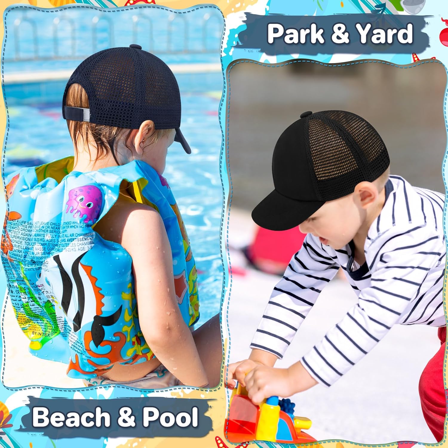 Adjustable Toddler Baseball Cap with UPF Sun Protection
