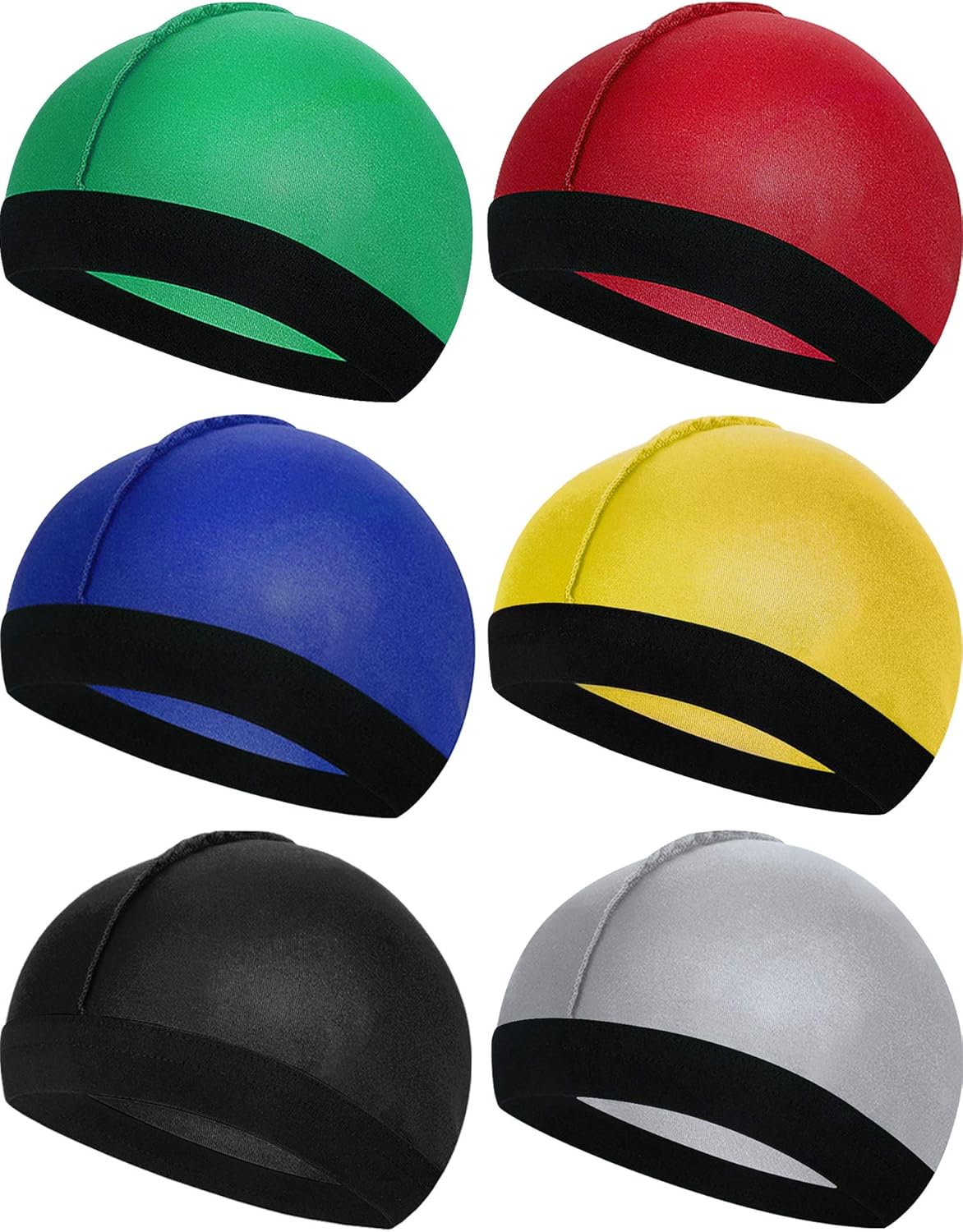 6-Piece Kids Satin Wave Caps