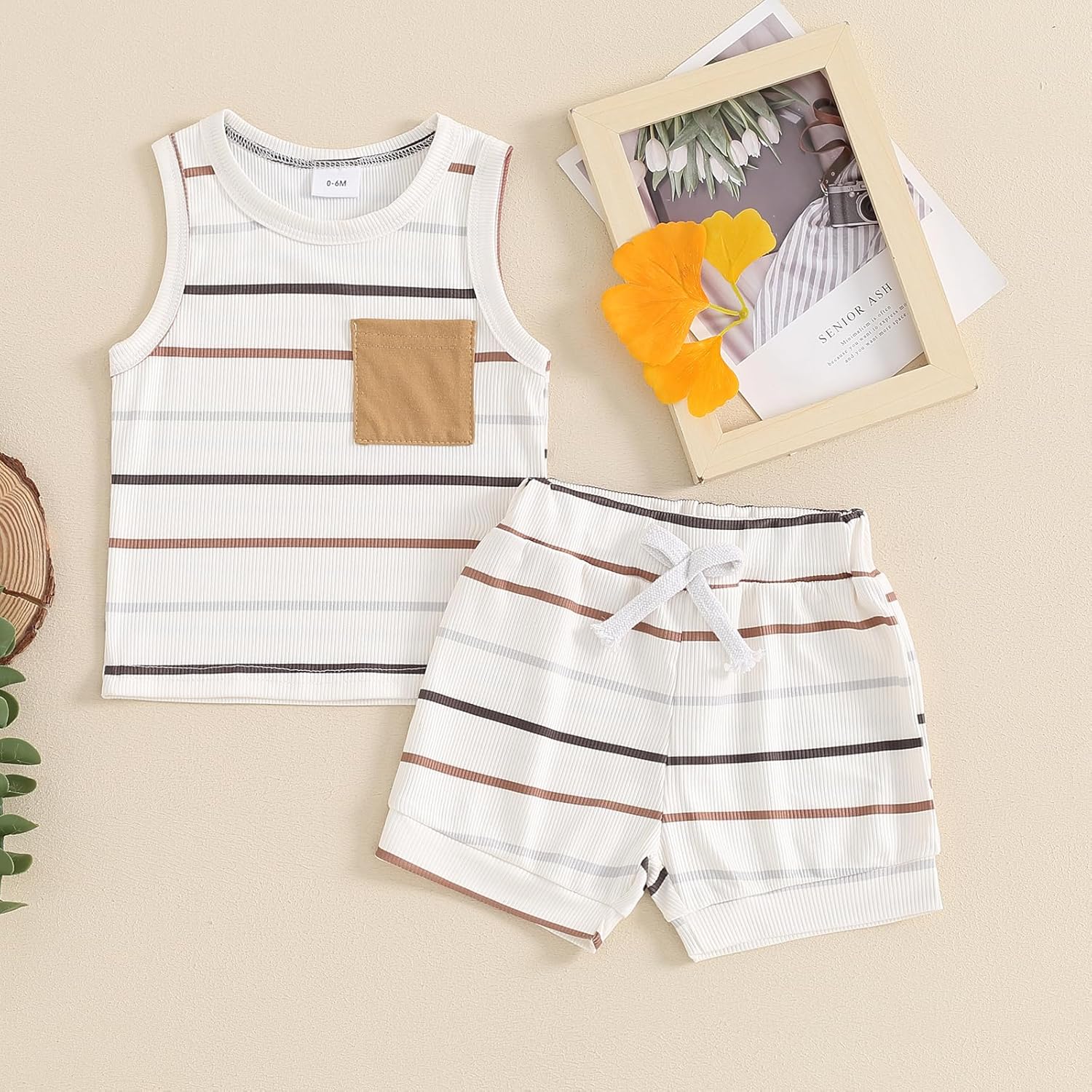 Cute Newborn Boy Summer Outfit - Tank Tops Shorts