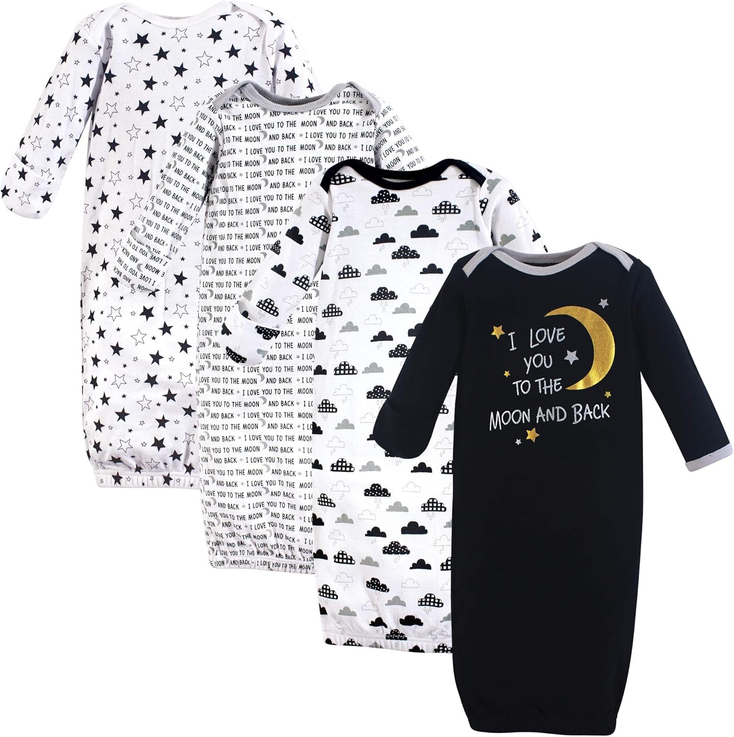 Hudson Baby Soft Cotton Gown for Baby Girls